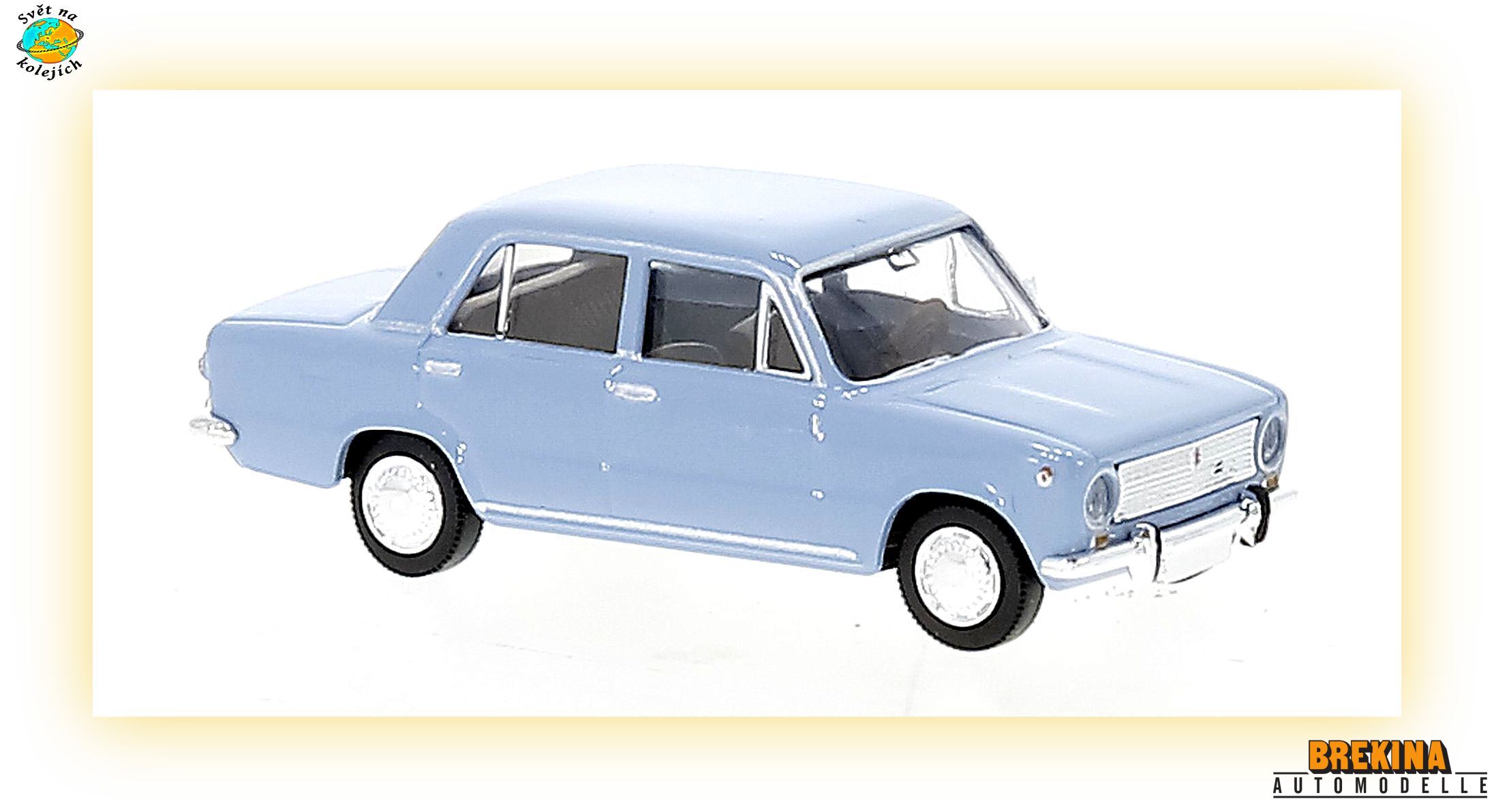 BREKINA 22416 HO - Fiat 124, světle modrá, 1966