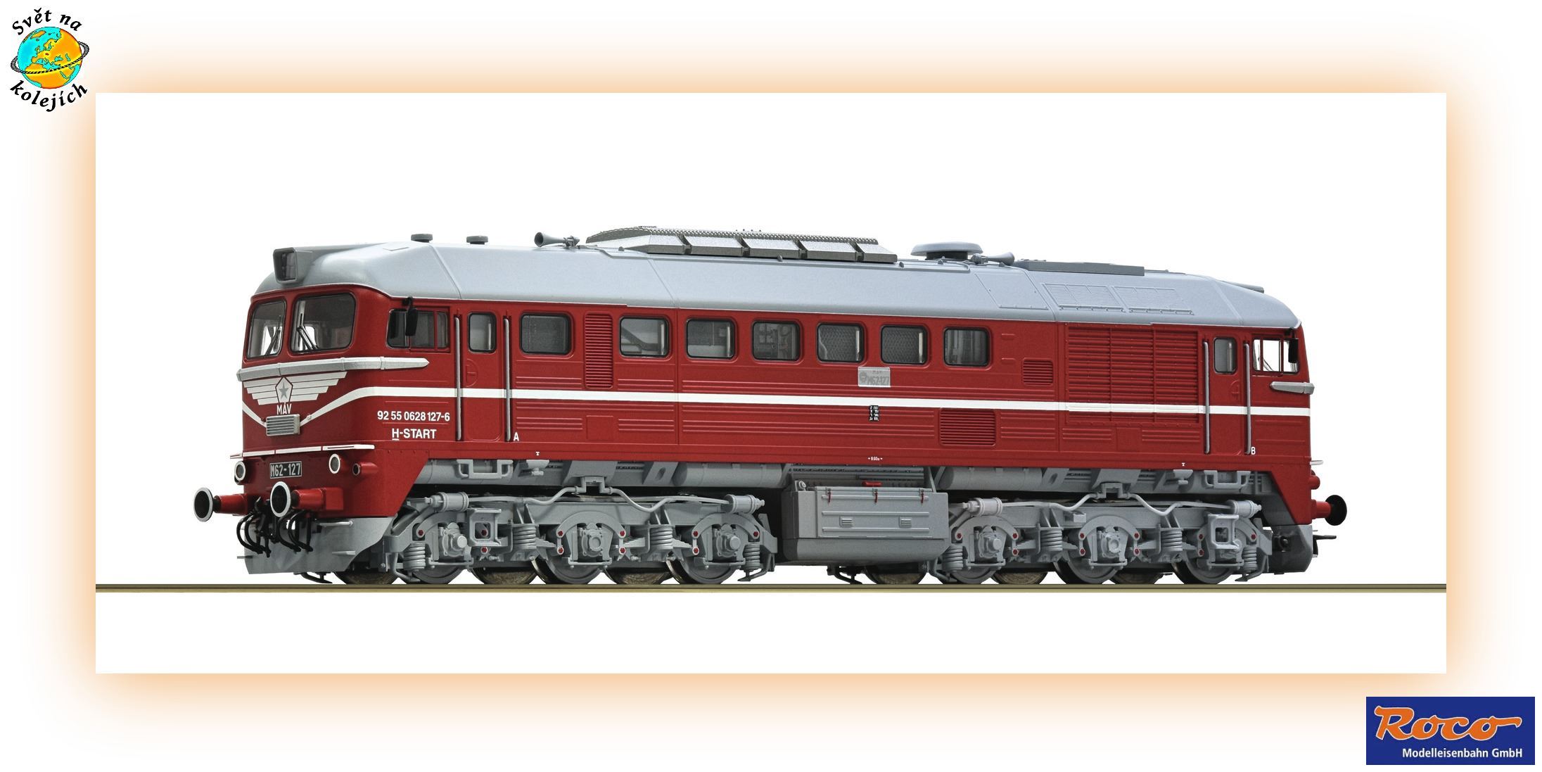 ROCO 7300029 H0 - DIESELOVÁ LOK. M62 127 " SERGEJ ", MAV