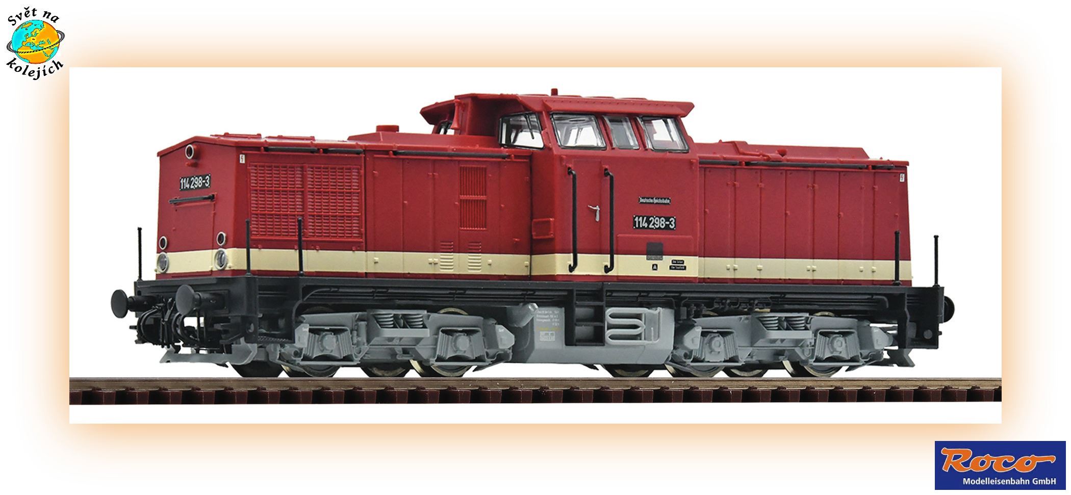ROCO 7380001 TT - DIESELOVÁ LOKOMOTIVA 114 298-3, DR 