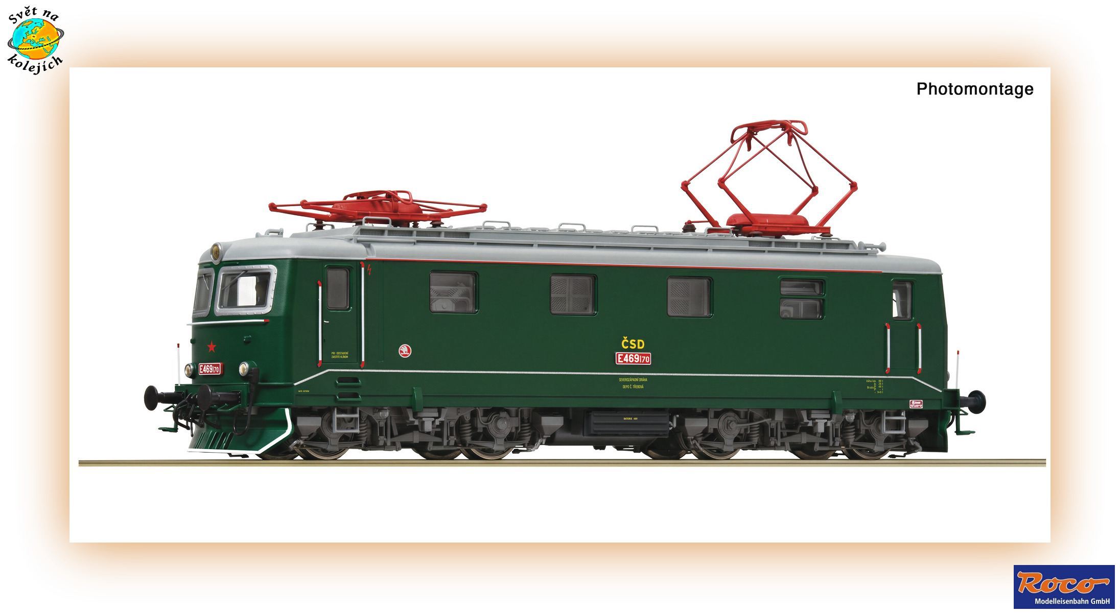 ROCO 7500132 H0 - ELEKTRICKÁ LOK. "BOBINA" E 469 170, ČSD 