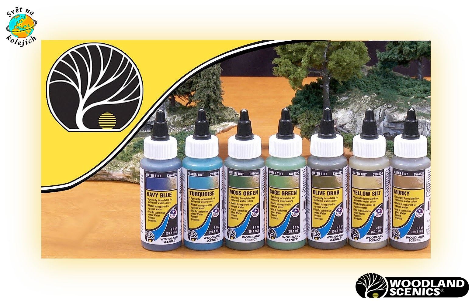 WOODLAND SCENICS WCW4519 - BARVA PIGMENT DO VODY, TMAVĚ MODRÁ