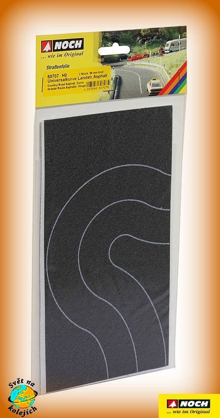 NOCH 60707 HO - SILNICE OBLOUK ASFALT 6,6 cm