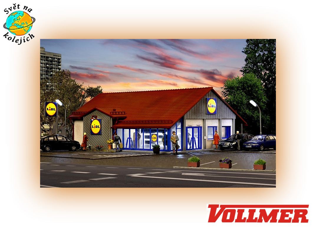 VOLLMER 43662 HO SUPERMARKET ROKU " LIDL