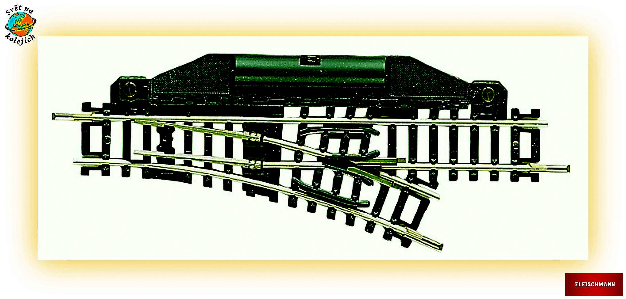 FLEISCHMANN 22251 N -  VÝHYBKA PRAVÁ ELEKTRICKÁ 24°, L=104,2mm