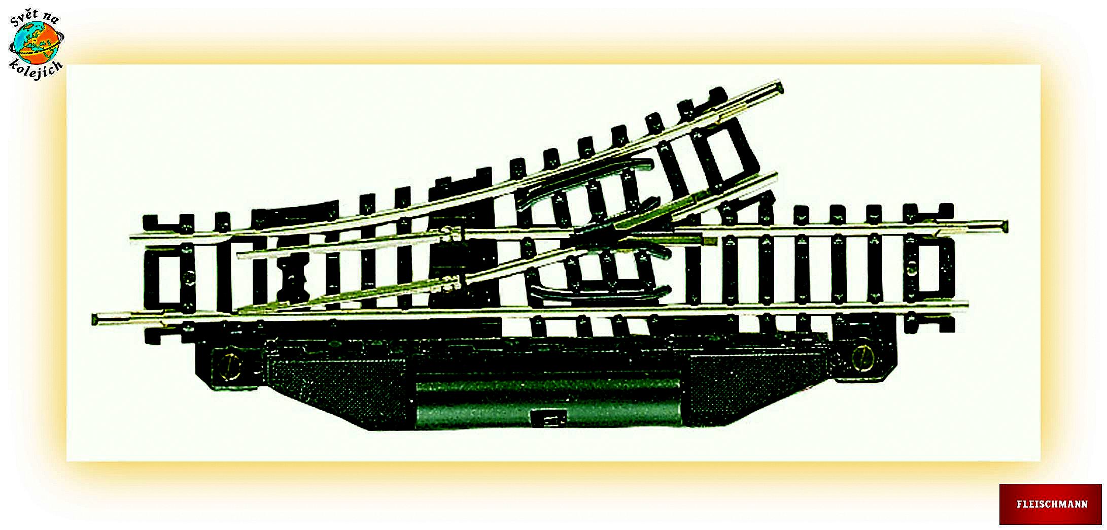 FLEISCHMANN 22249 N -  VÝHYBKA LEVÁ ELEKTRICKÁ 24°, L=104,2mm