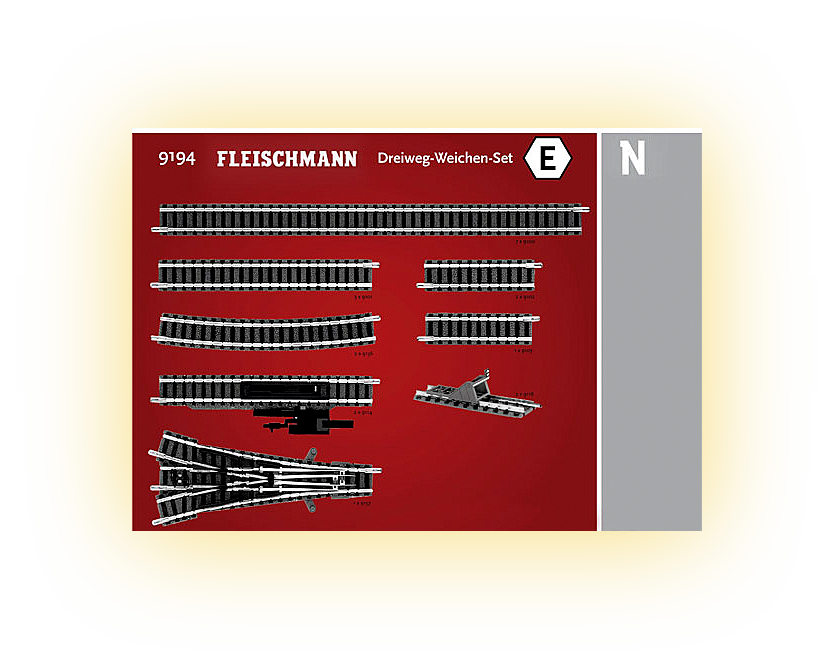FLEISCHMANN 9194 N -  SET KOLEJÍ FLEISCHMANN S PODLOŽÍM, E