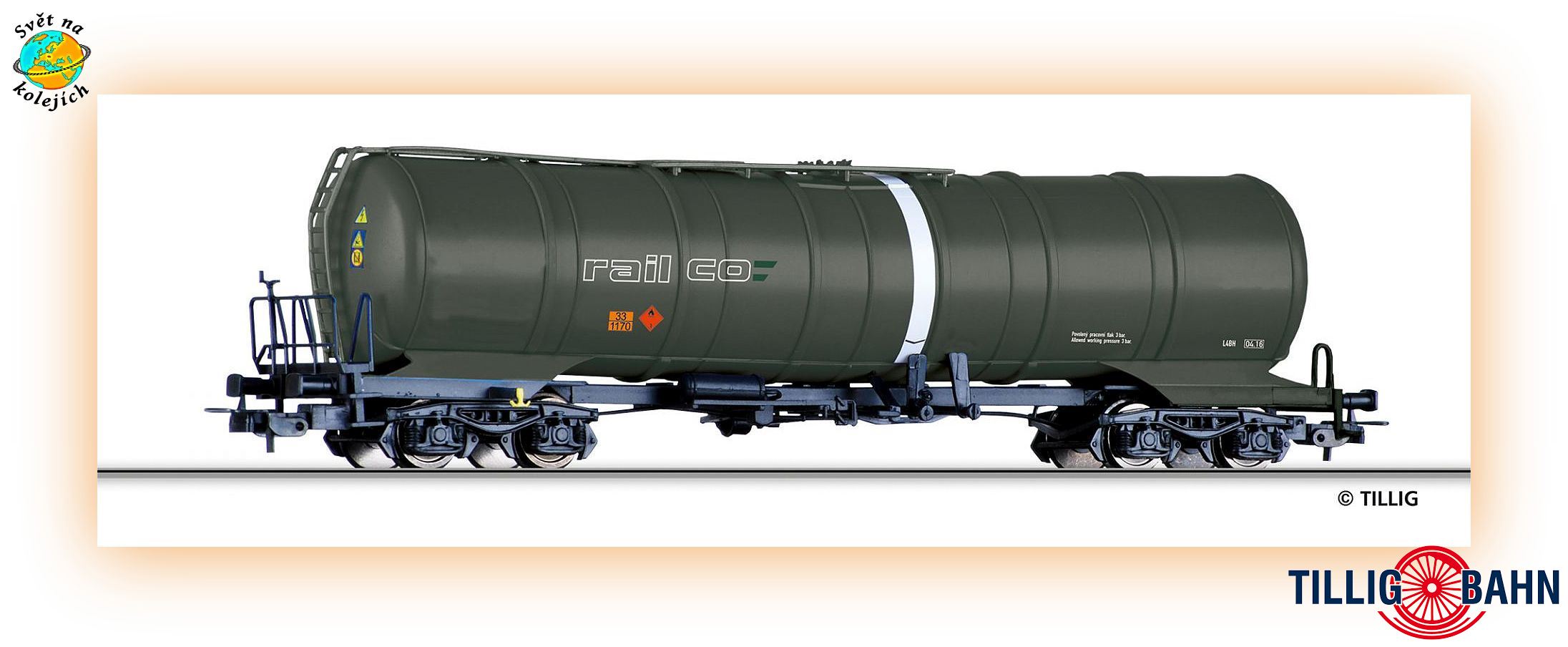 TILLIG 77029 H0 - KOTLOVÝ VŮZ Zacns, RAILCO a.s. CZ