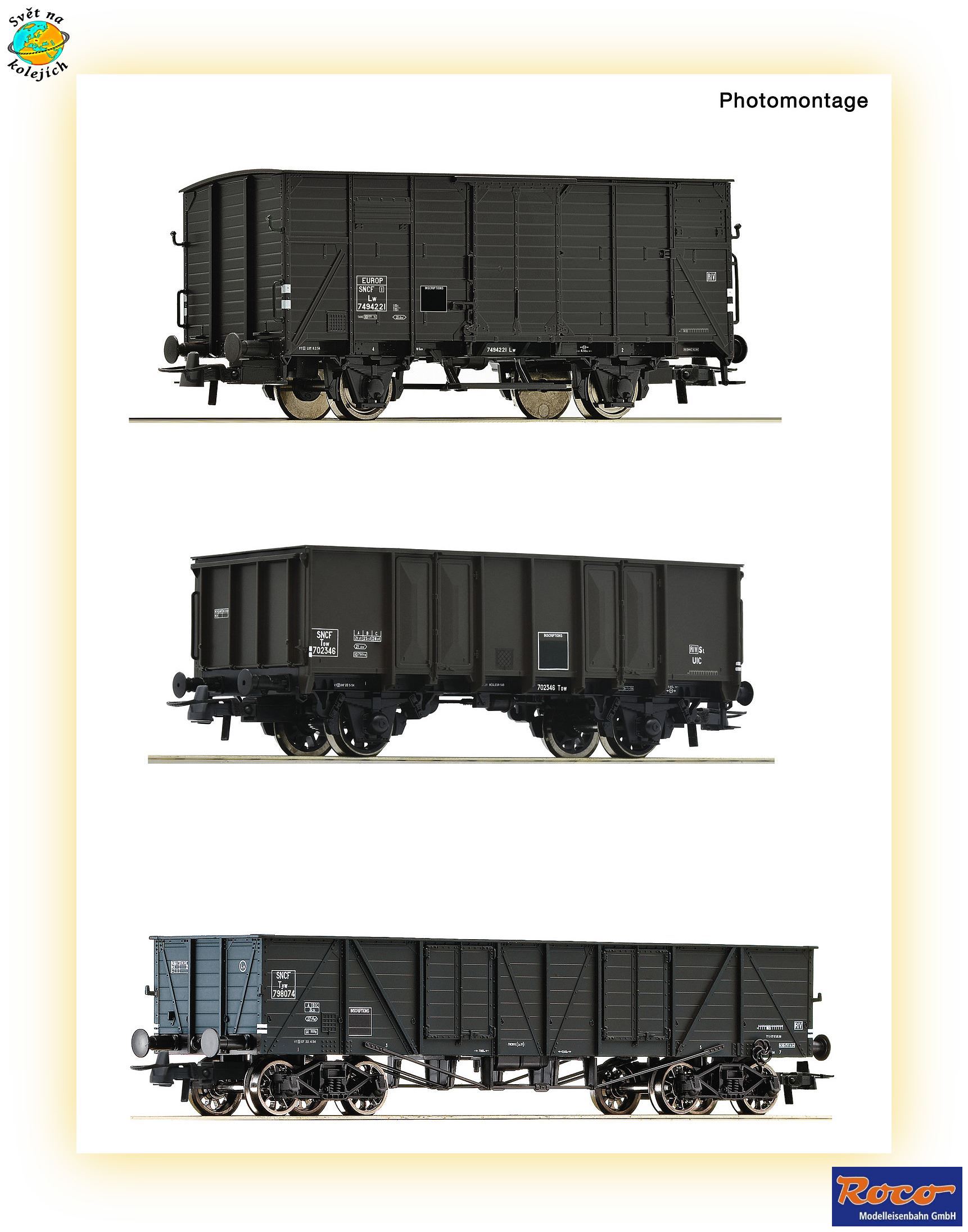 ROCO 76004 HO - SET NÁKLADNÍCH VOZŮ, SNCF