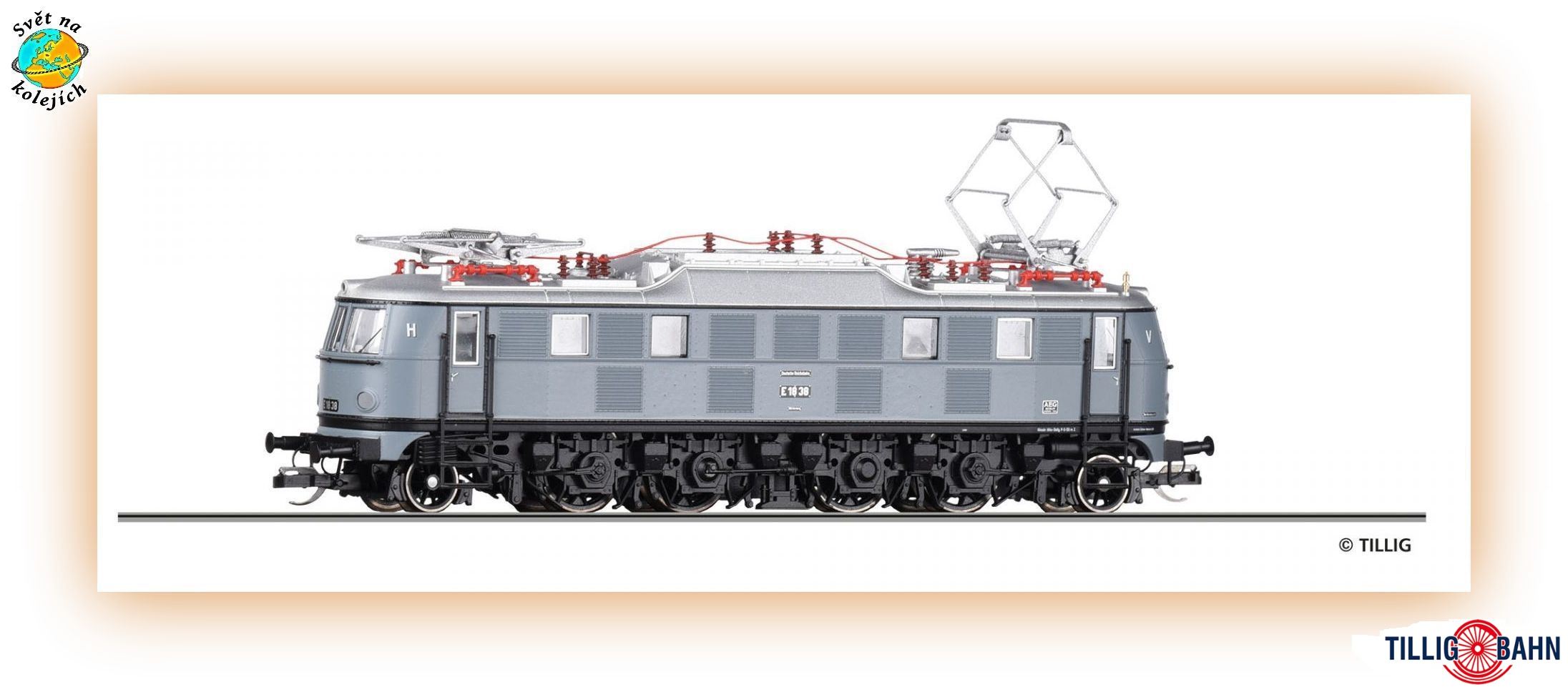 TILLIG 02462 TT - ELEKTRICKÁ LOKOMOTIVA E18, DRG