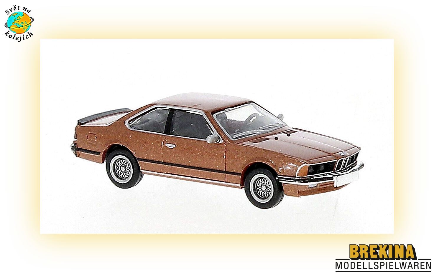 BREKINA 24359 HO - BMW 635 CSi "ORANŽOVÁ METALÍZA", 1977