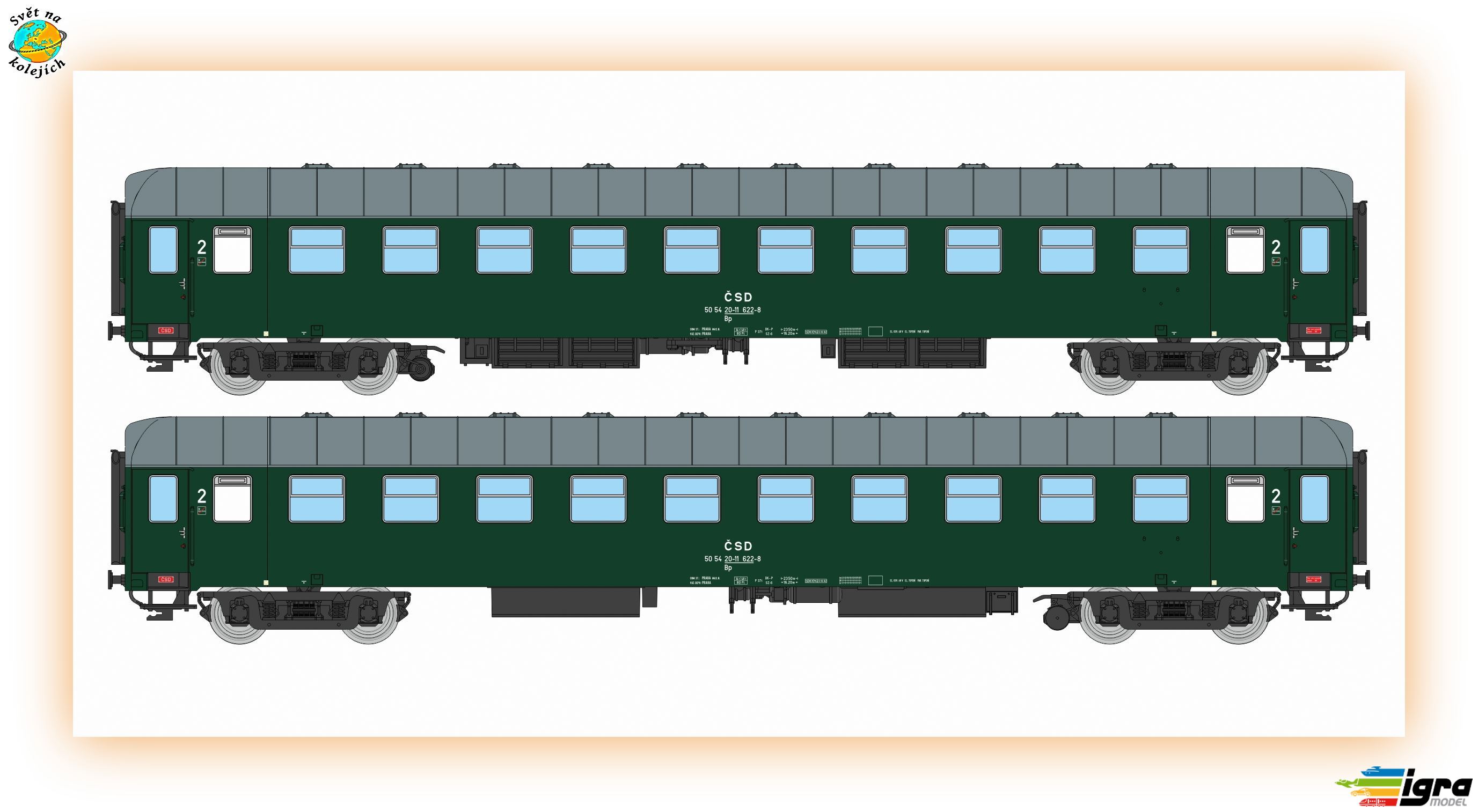 IGRA 97200027 TT - OSOBNÍ VŮZ Bp "PRAHA 2", ČSD