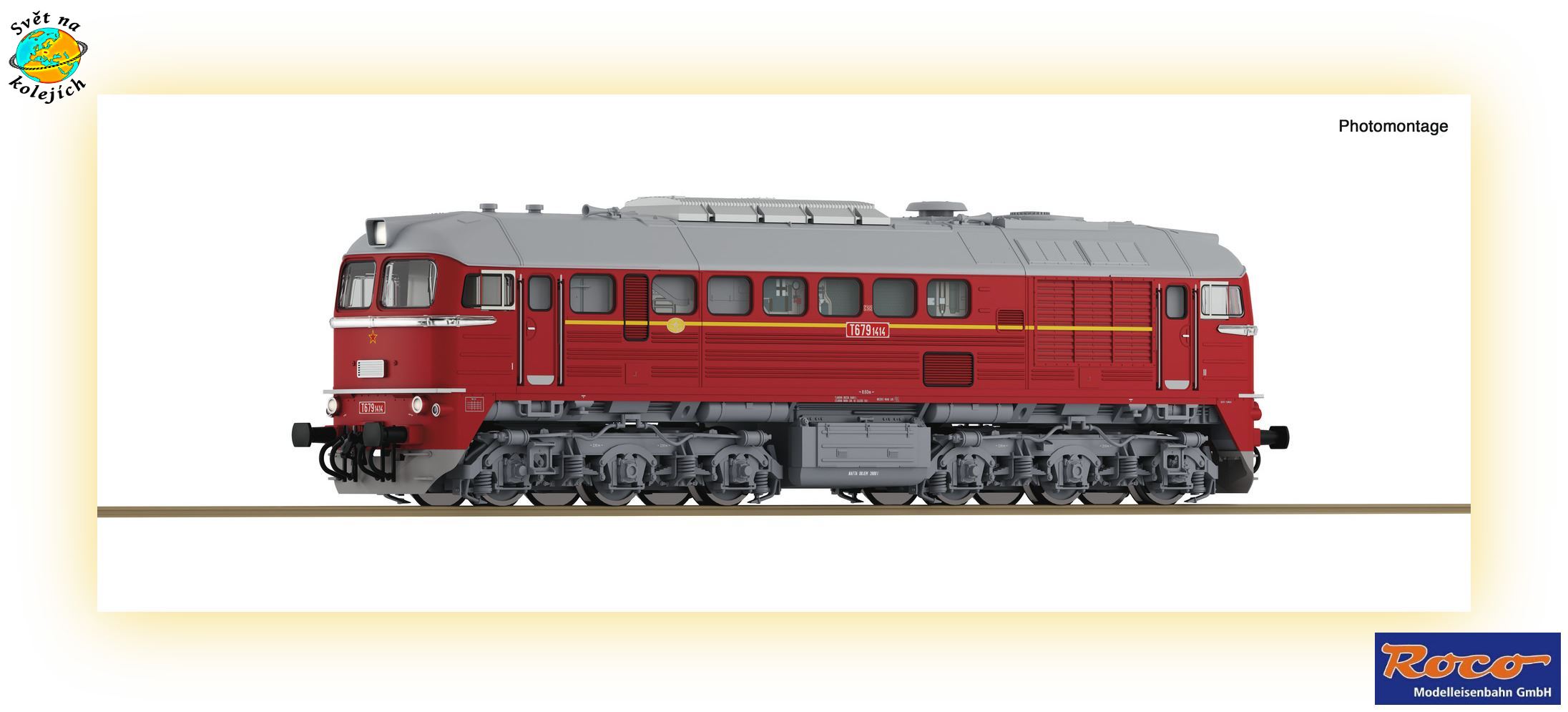 ROCO 7300040 HO - DIESELOVÁ LOK. T 679.1 " SERGEJ ", ČSD 