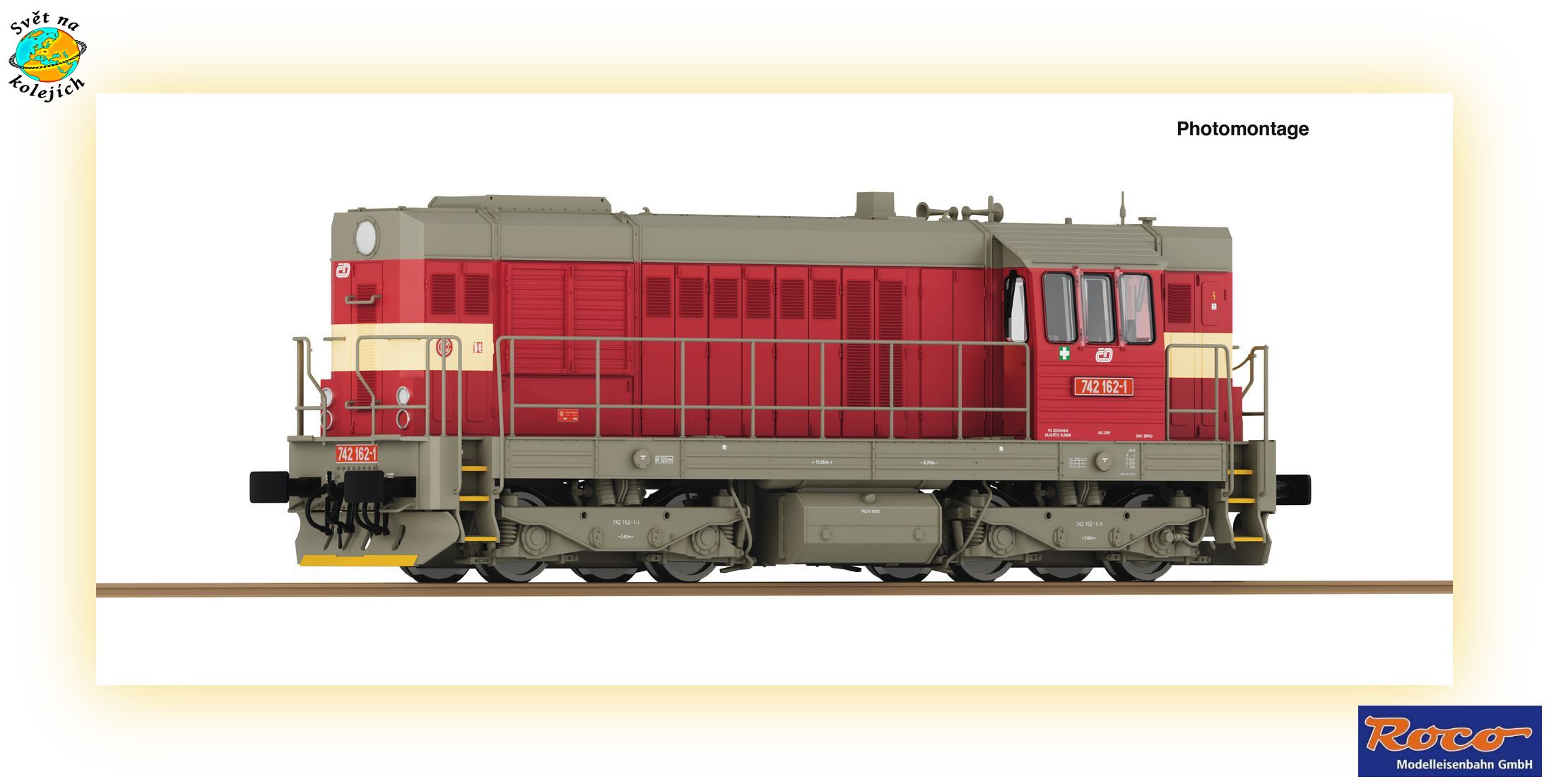 ROCO 7310014 H0 - DIESELOVÁ LOK. "KOCOUR" 742 162-1, ČD DIGITÁL ZVUK