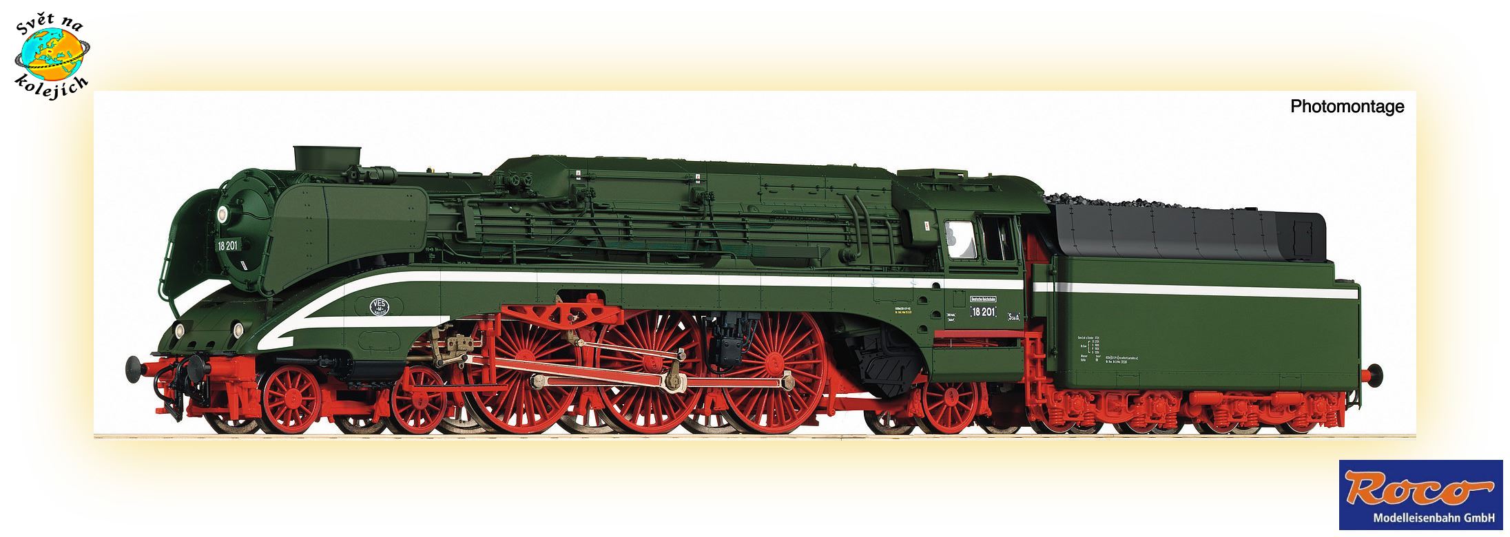 ROCO 7110006 H0 - PARNÍ LOKOMOTIVA 18 201, DR DIGITÁL ZVUK