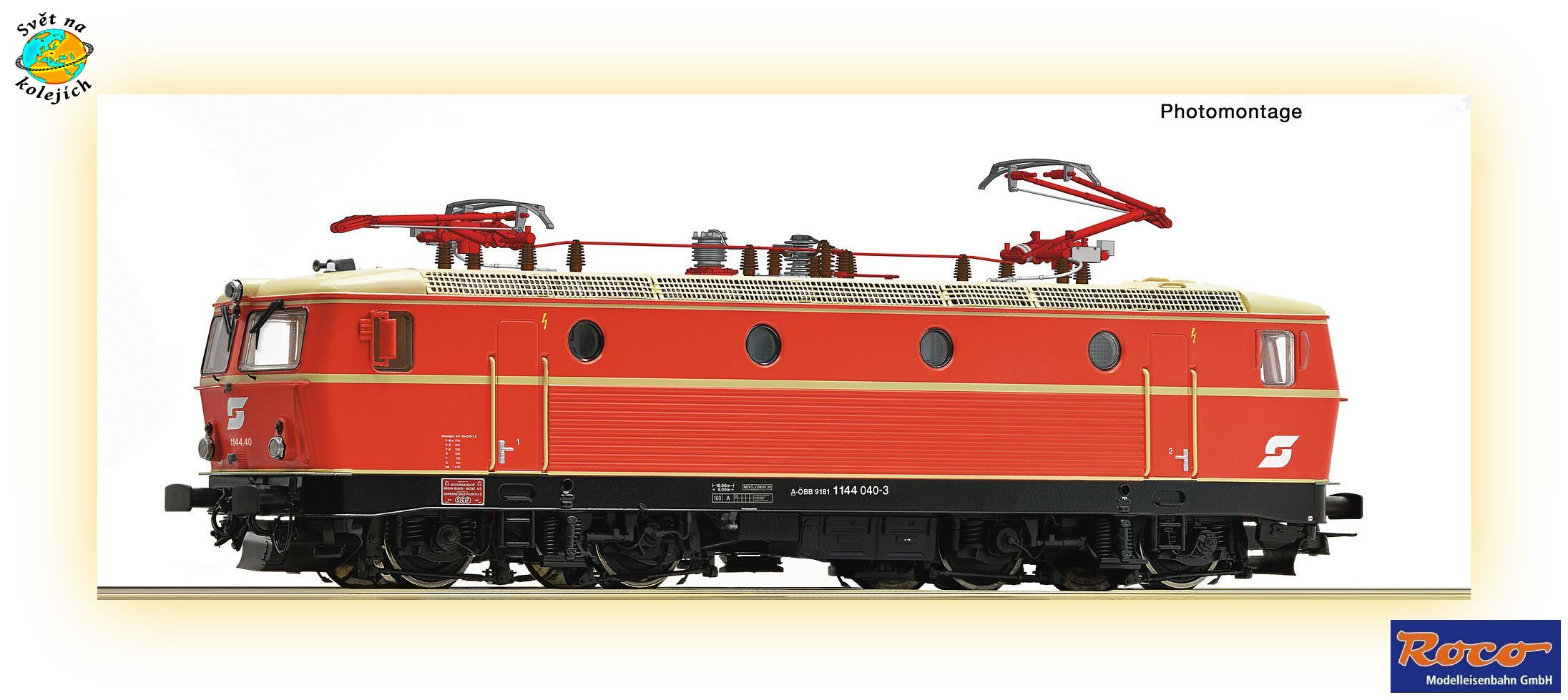 ROCO 7510044 H0 - ELEKTRICKÁ LOK. 1144.40, ÖBB DIGITÁL ZVUK