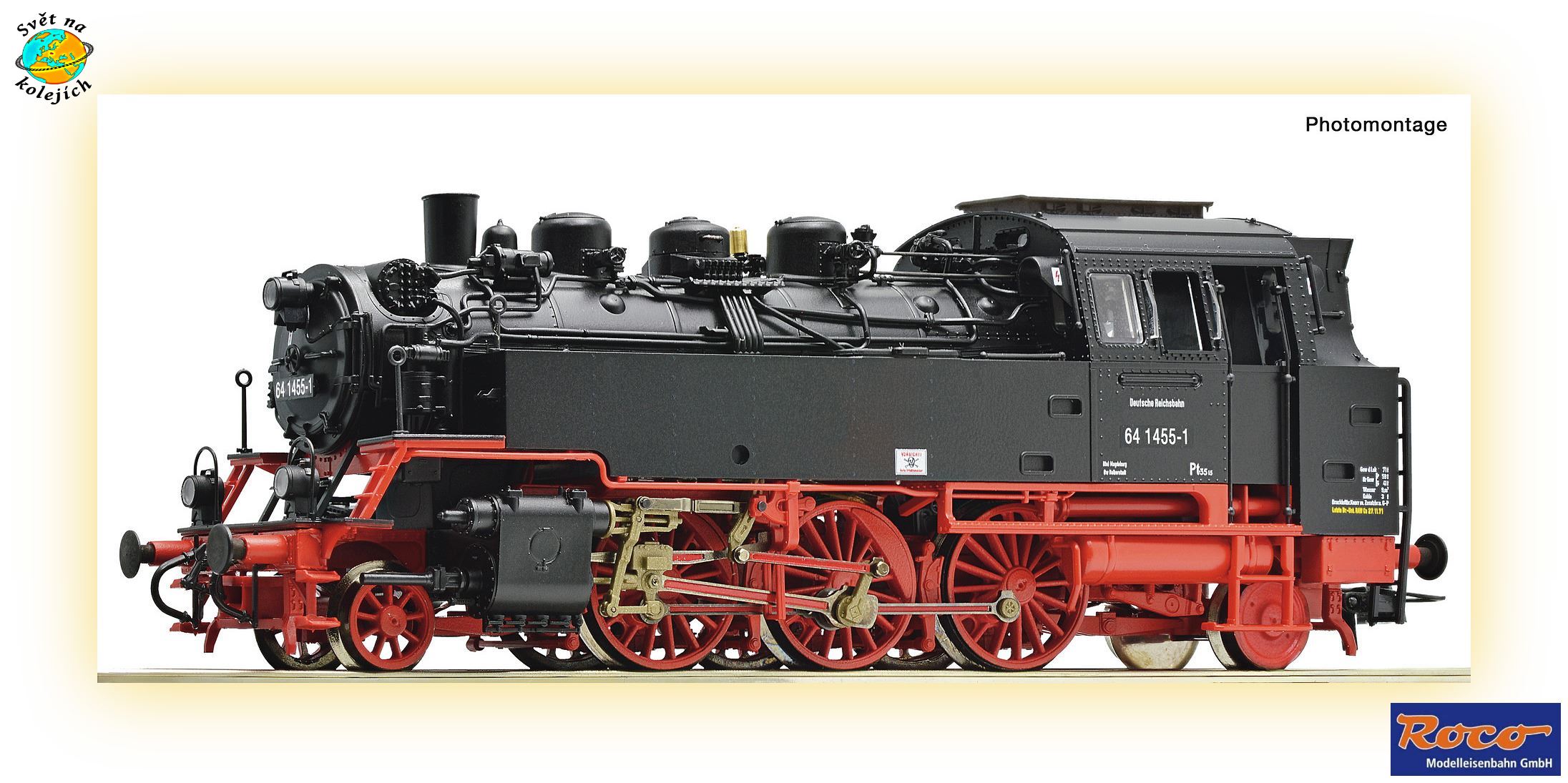 ROCO 7100009 HO - PARNÍ LOKOMOTIVA 64 1455-1, DR