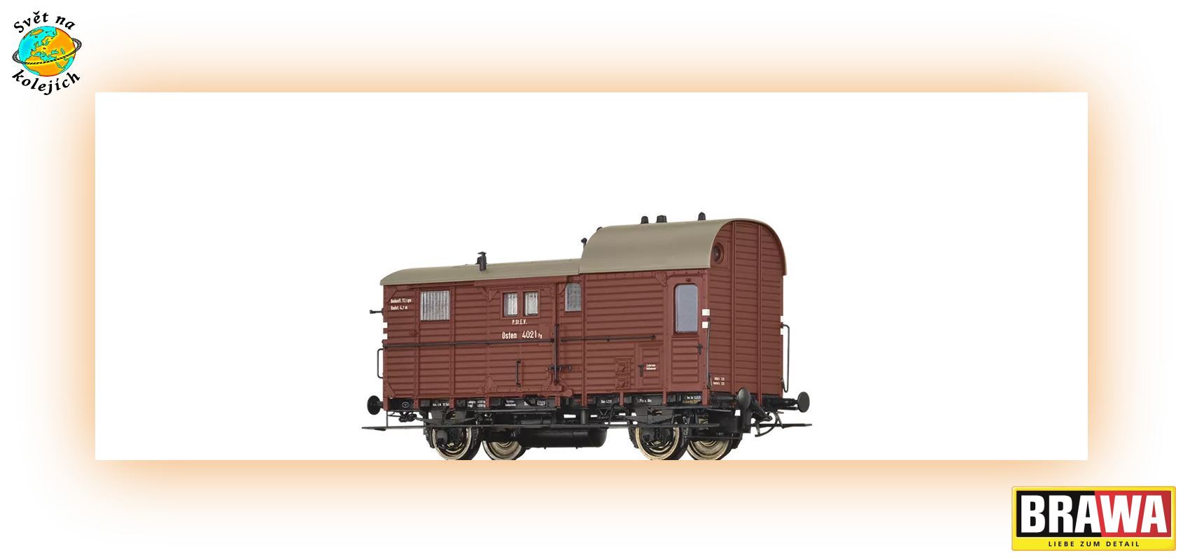 BRAWA 49418 H0 - ZAVAZADLOVÝ VŮZ Pg, P.St.E.V.
