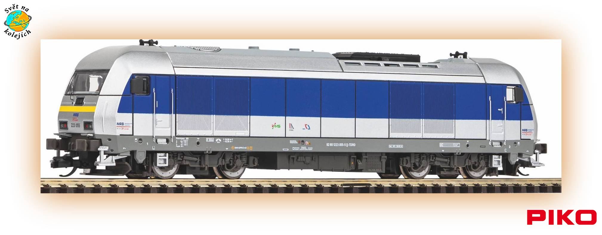 PIKO 47574 TT - DIESELOVÁ LOK. BR 223  HERKULES, MRB 