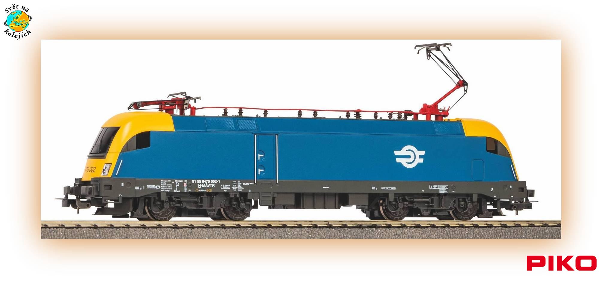 PIKO 57928 HO - ELEKTRICKÁ LOKOMOTIVA "TAURUS", MAV