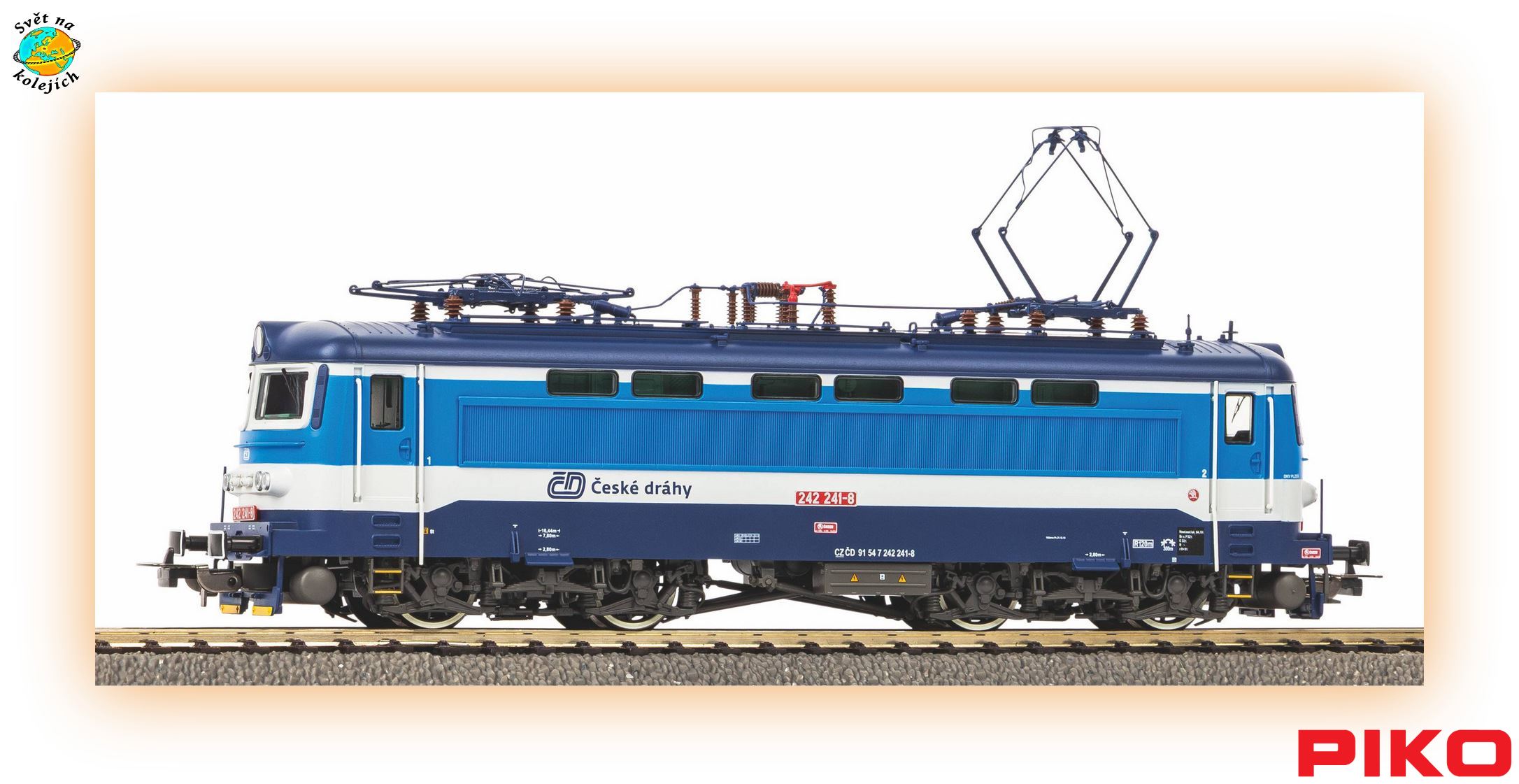 PIKO 97411 HO - ELEKTRICKÁ LOK. 242 "PLECHÁČ", ČD DIGITÁL ZVUK