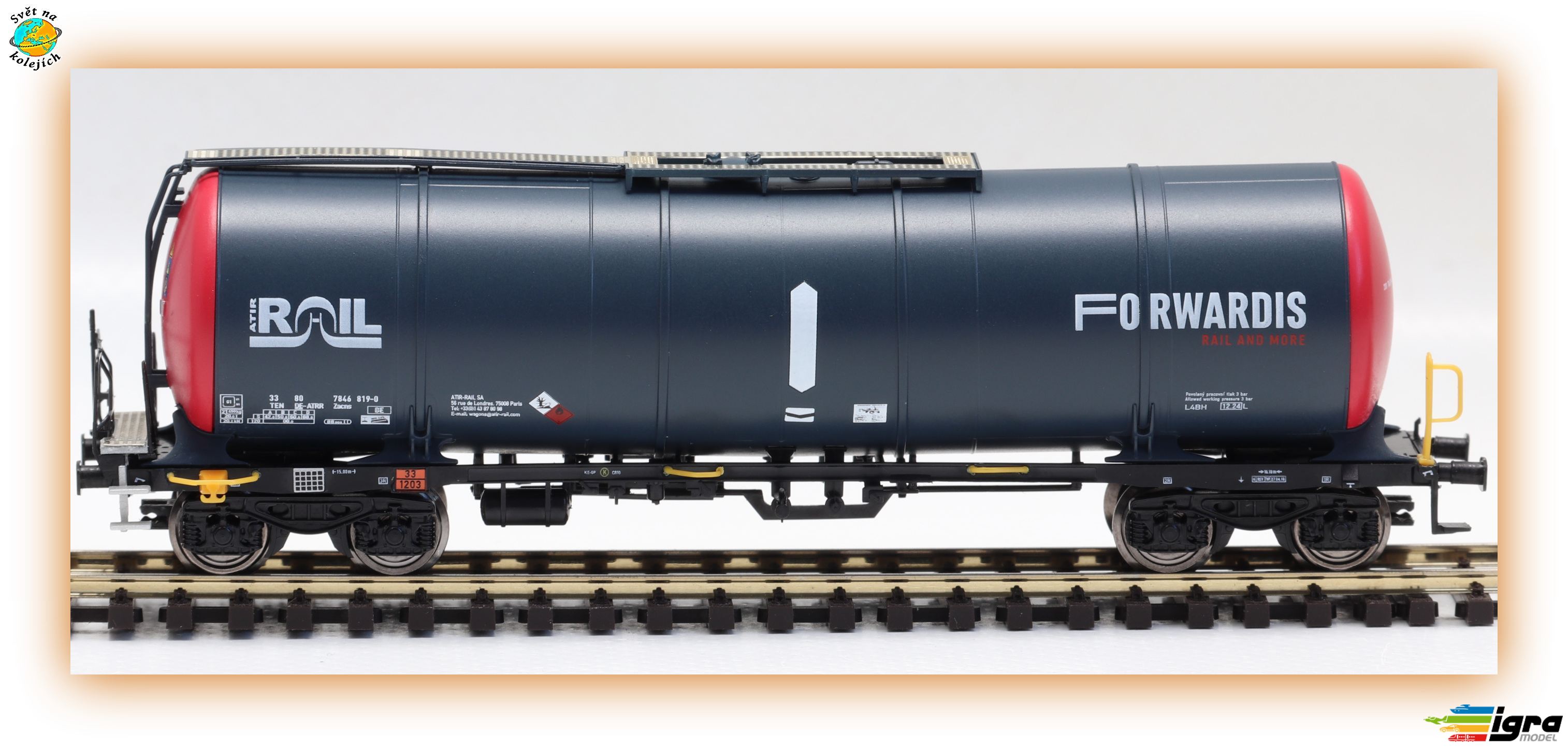IGRA 96200058 TT - CISTERNOVÝ VŮZ  Zans 98, Atir Rail Forwardis
