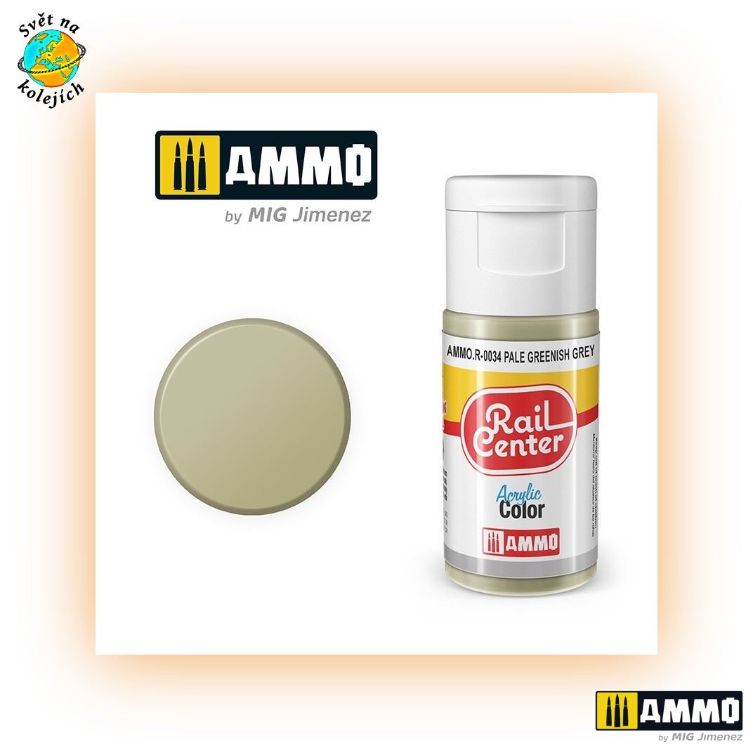AMMO AMMO.R-0034 - RAIL CENTER, BARVA SVĚTLE ZELENOŠEDÁ, 20ml