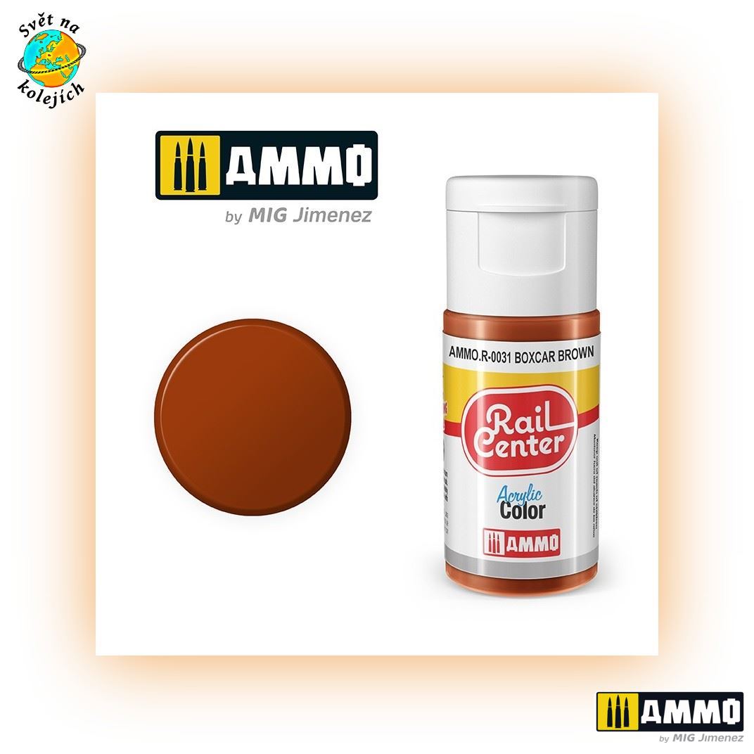 AMMO AMMO.R-0031 - RAIL CENTER, BARVA "BOXCAR" HNĚDÁ, 20ml