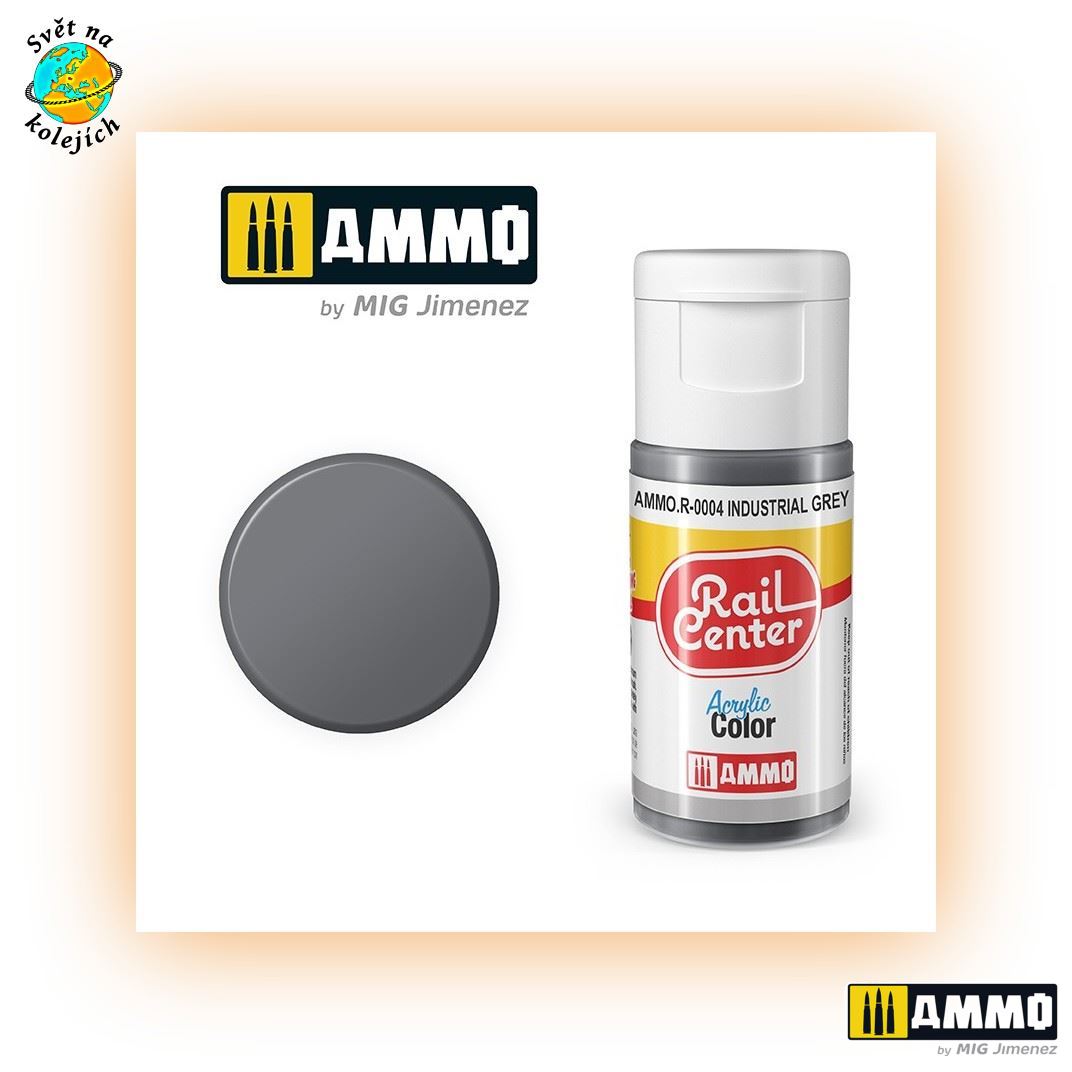 AMMO AMMO.R-0004 - RAIL CENTER, BARVA PRŮMYSLOVÁ ŠEDÁ, 20ml