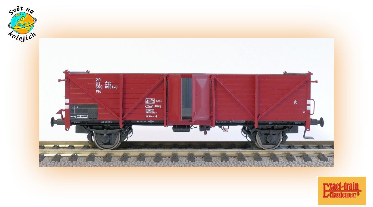 Exact-Train EX20394 H0 - NÁKLADNÍ VŮZ Vtu "typ Klagenfurt", ČSD
