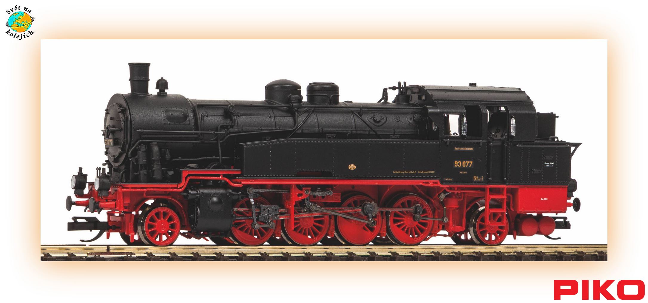 PIKO 47136 TT - PARNÍ LOKOMOTIVA BR 93, DRG