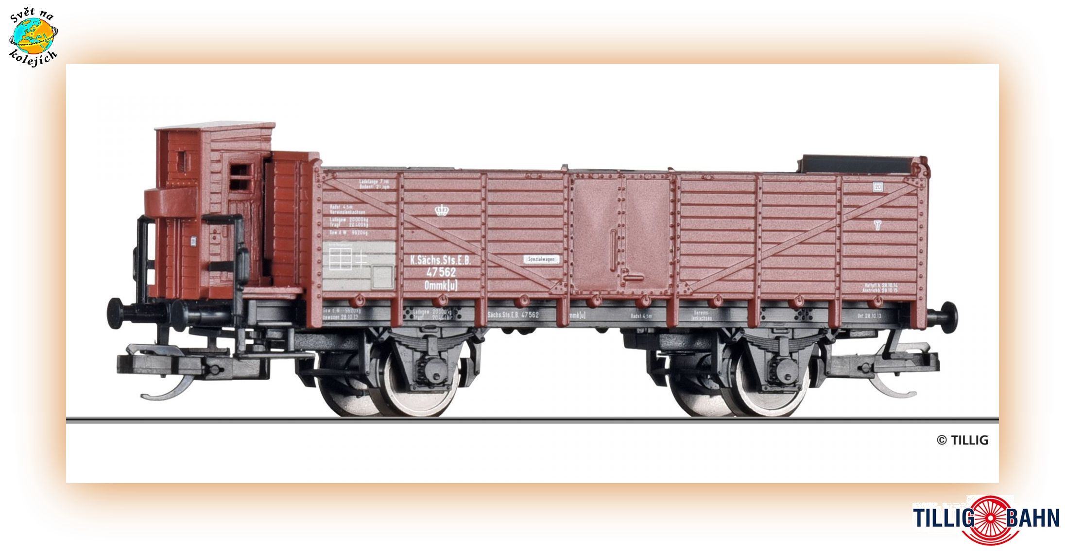 TILLIG 14296 TT - NÁKLADNÍ VŮZ Ommk(u), K.Sächs.Sts.E.B.