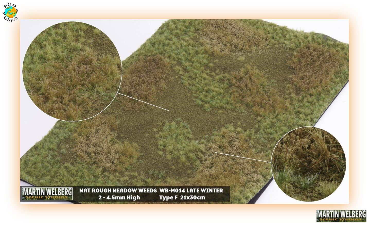 MARTIN WELBERG WB-M014 H0/TT - FOLIÁŽ DRSNÁ LOUKA POZDNÍ ZIMA B, 2-4,5 mm