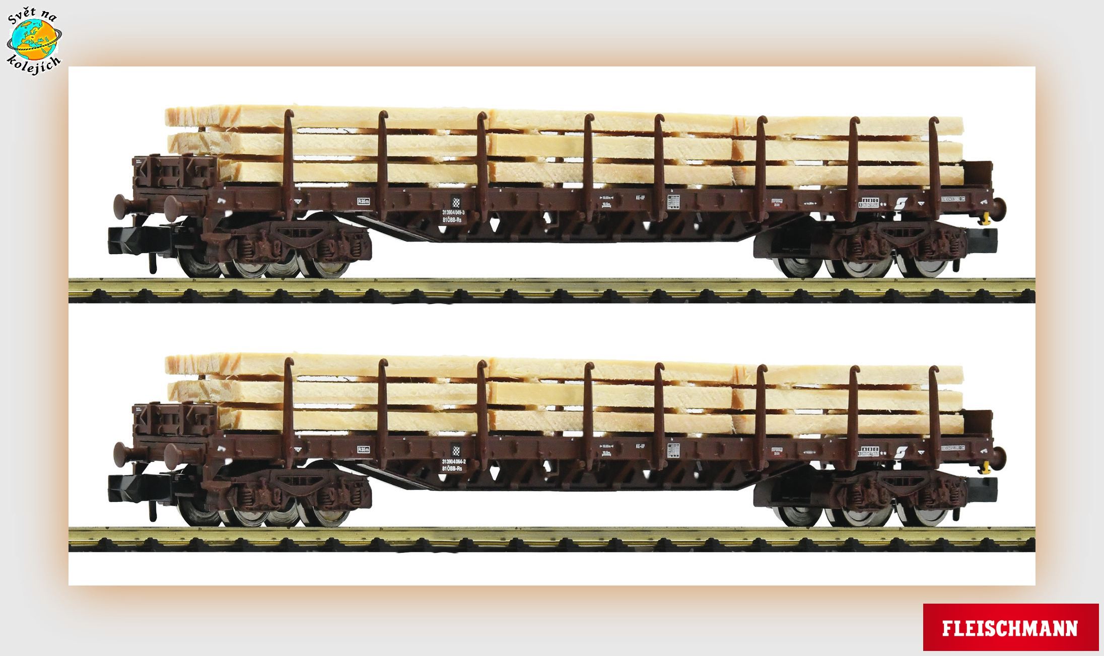 FLEISCHMANN 6660048 N - SET NÁKLADNÍCH VOZŮ typ Rs, ÖBB