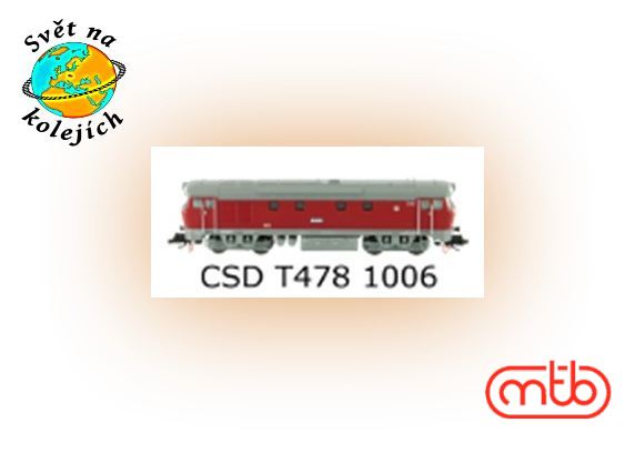 MTB ČSD T478 1006 TT -  DIESEL. LOK. "BARDOTKA", ČSD