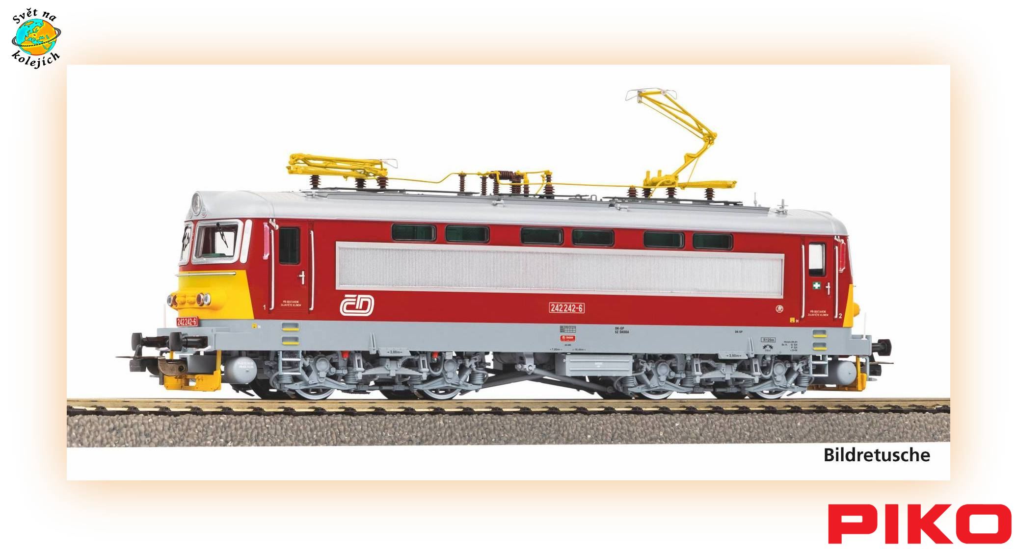 PIKO 97414 HO - ELEKTRICKÁ LOK. 242 "PLECHÁČ", ČSD DIGITÁL ZVUK