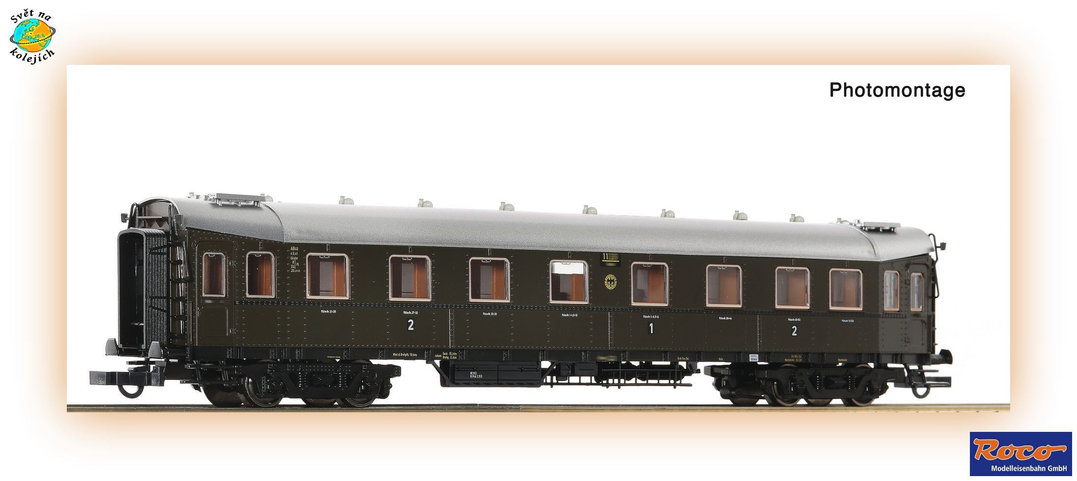 ROCO 6200135 H0 - RYCHLÍKOVÝ VŮZ  1./2. třídy typu AB4ü-28 , DRG