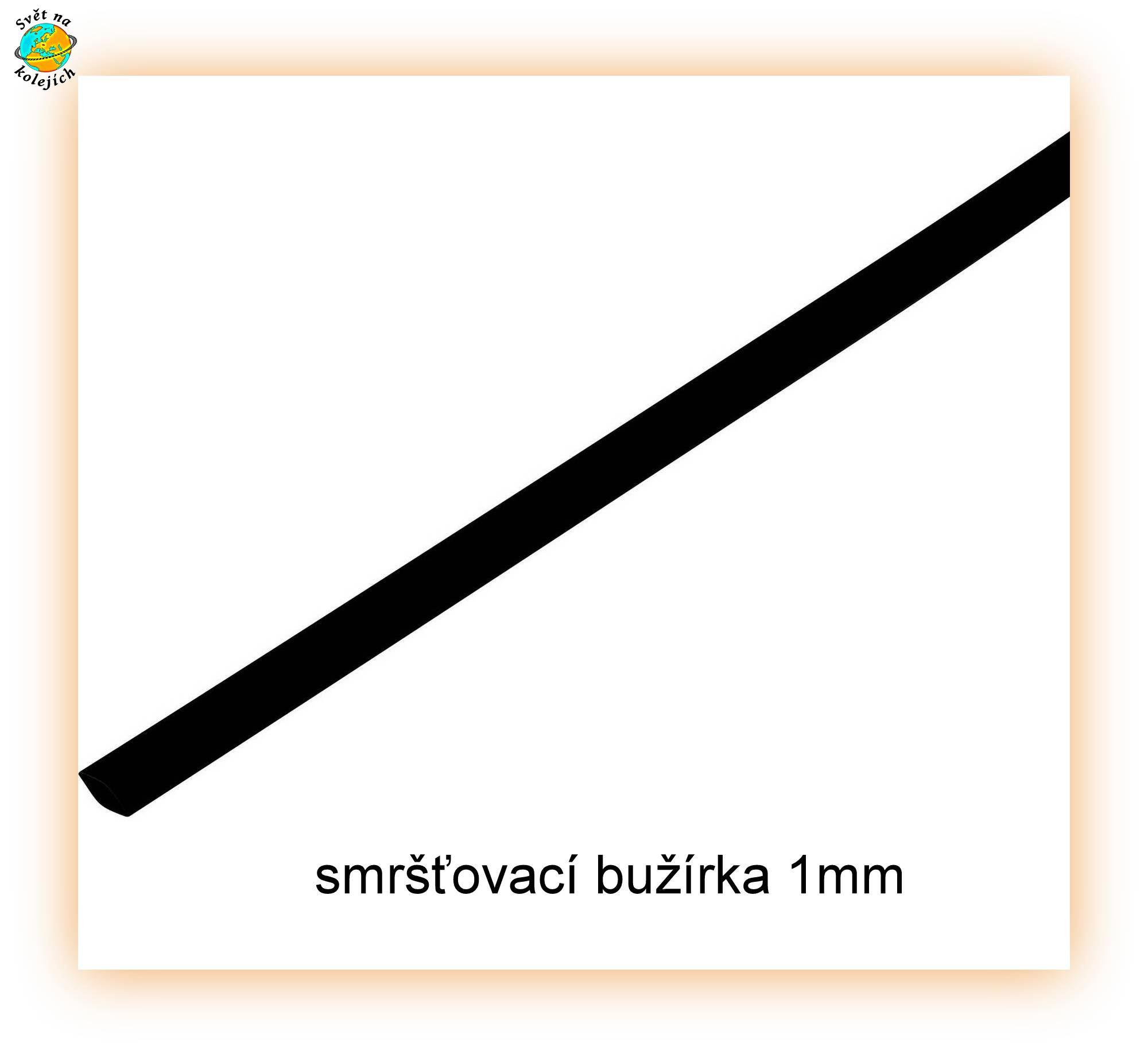 SMRŠŤOVACÍ BUŽÍRKA ČERNÁ ø 1mm, 1 m
