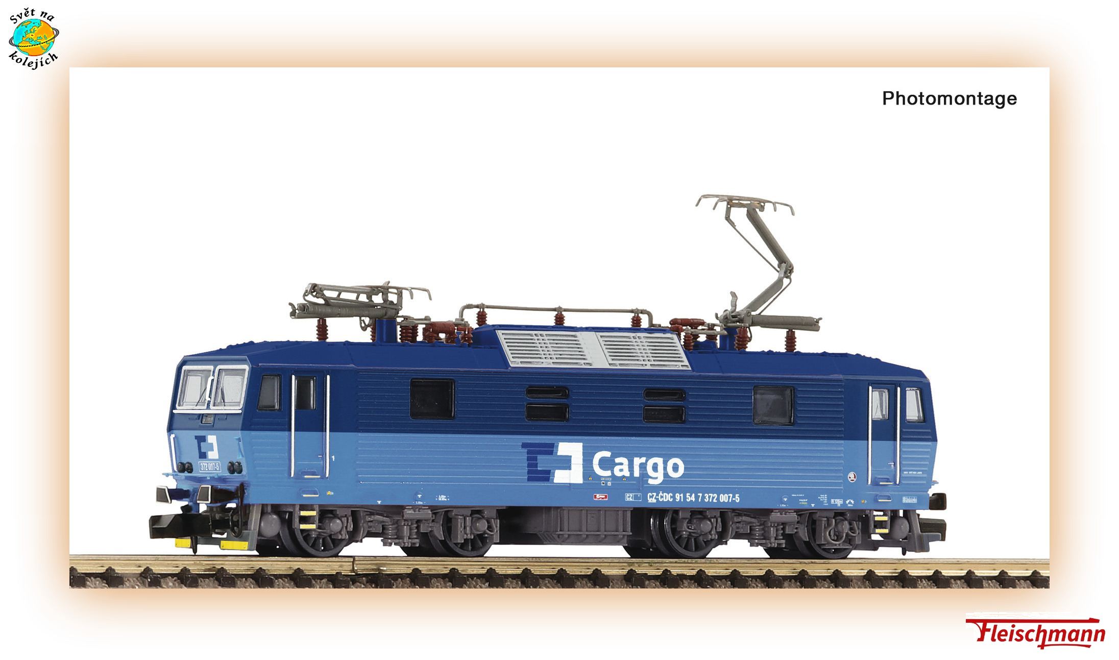 FLEISCHMANN 7560068 N - ELEKTRICKÁ LOK. 372 007-5,, ČD CARGO