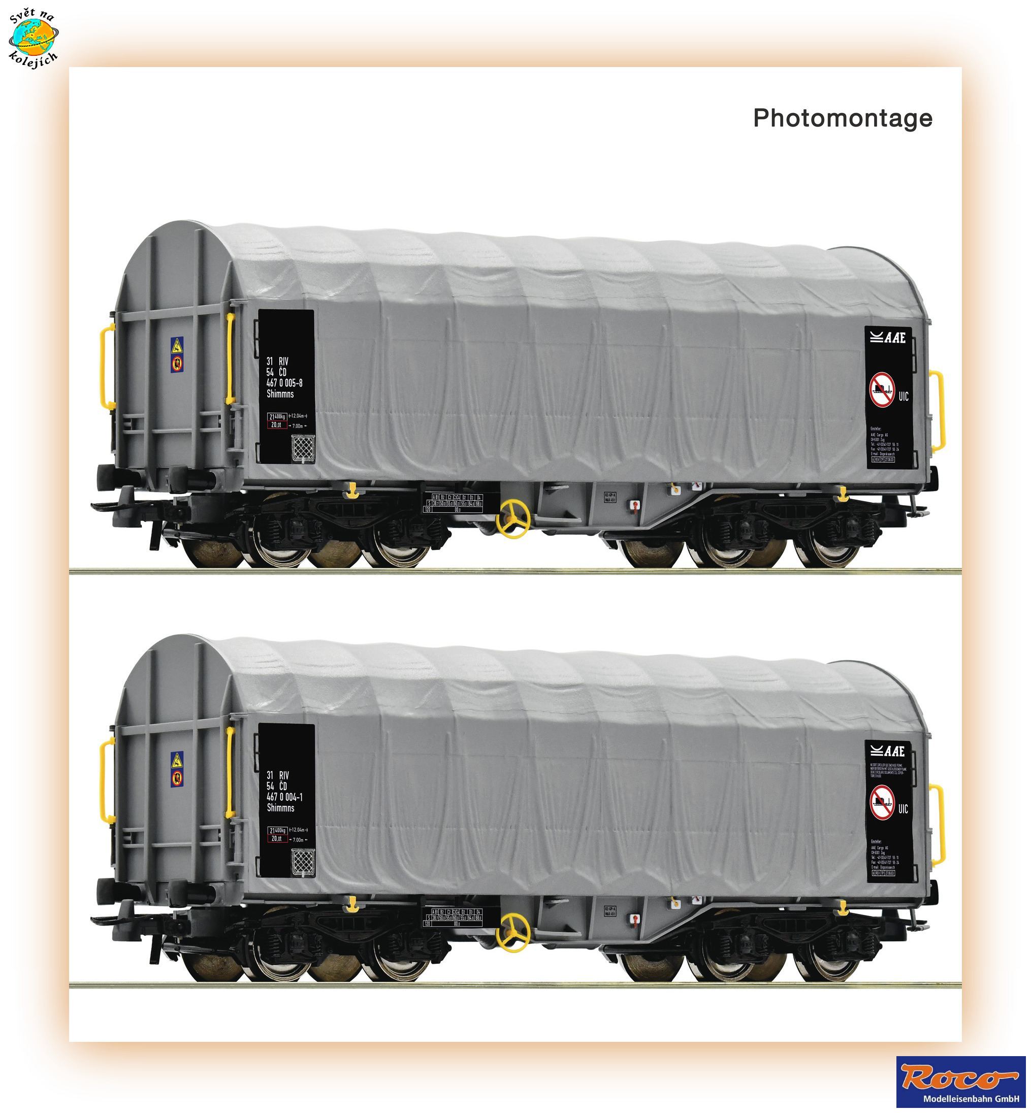 ROCO 6600144 H0 - NÁKLADNÍ VŮZ typu Shimmns, ČD