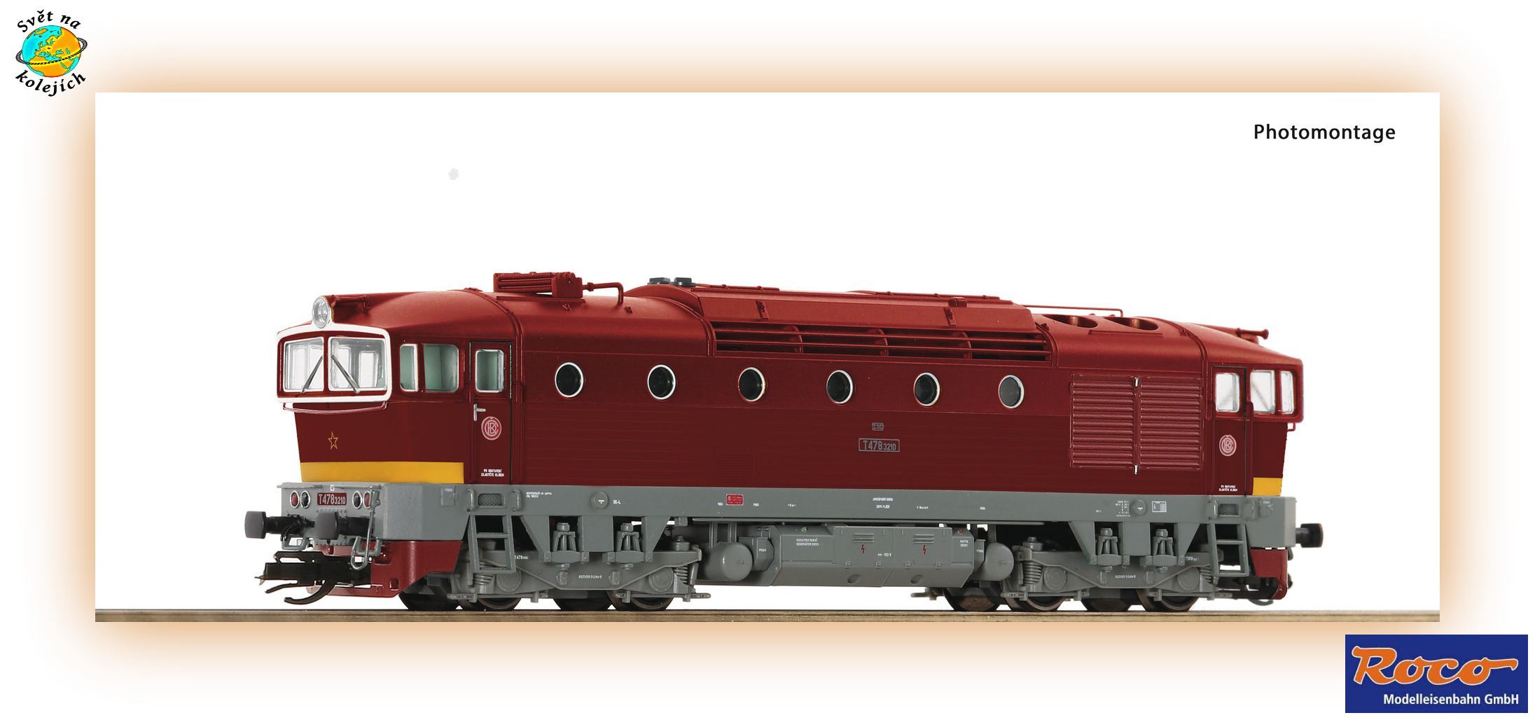 ROCO 7390027 TT - DIESELOVÁ LOKOMOTIVA "BREJLOVEC" T 478 3210, ČSD  DIGITÁL ZVUK 