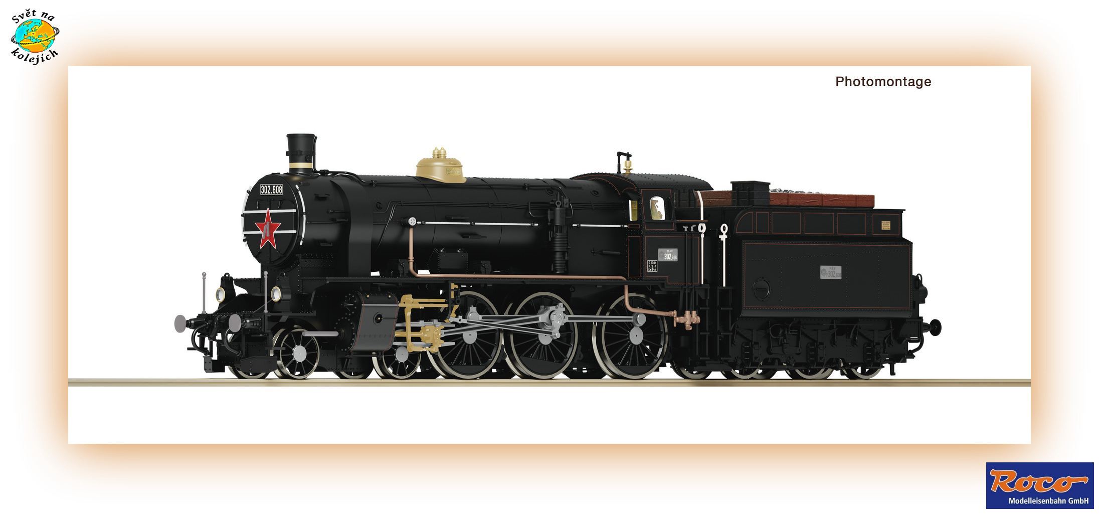 ROCO 7100025 H0 - PARNÍ LOKOMOTIVA 302.608, MAV
