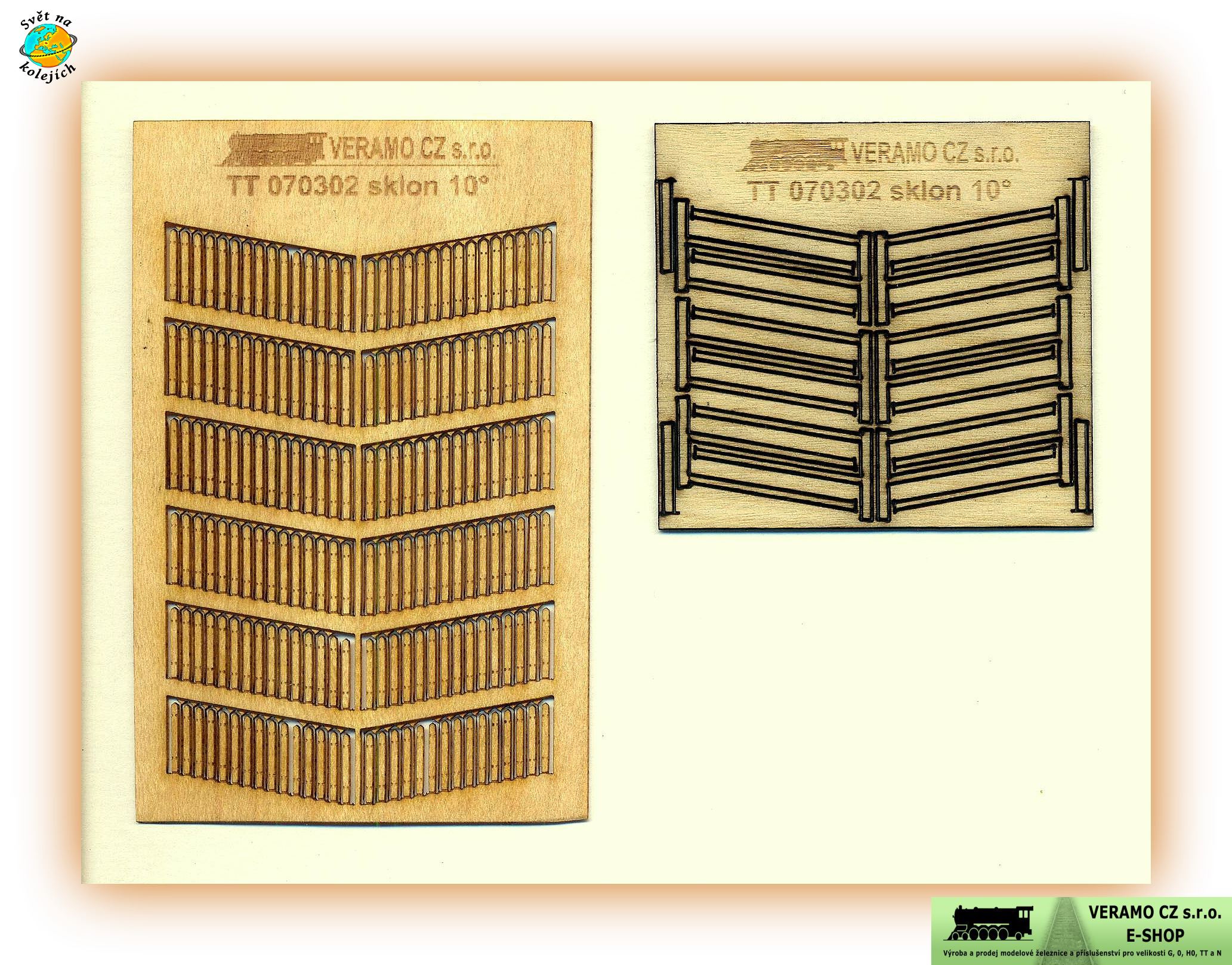 VERAMO TT 070302 - DŘEVĚNÝ PLOT SKLON 10°