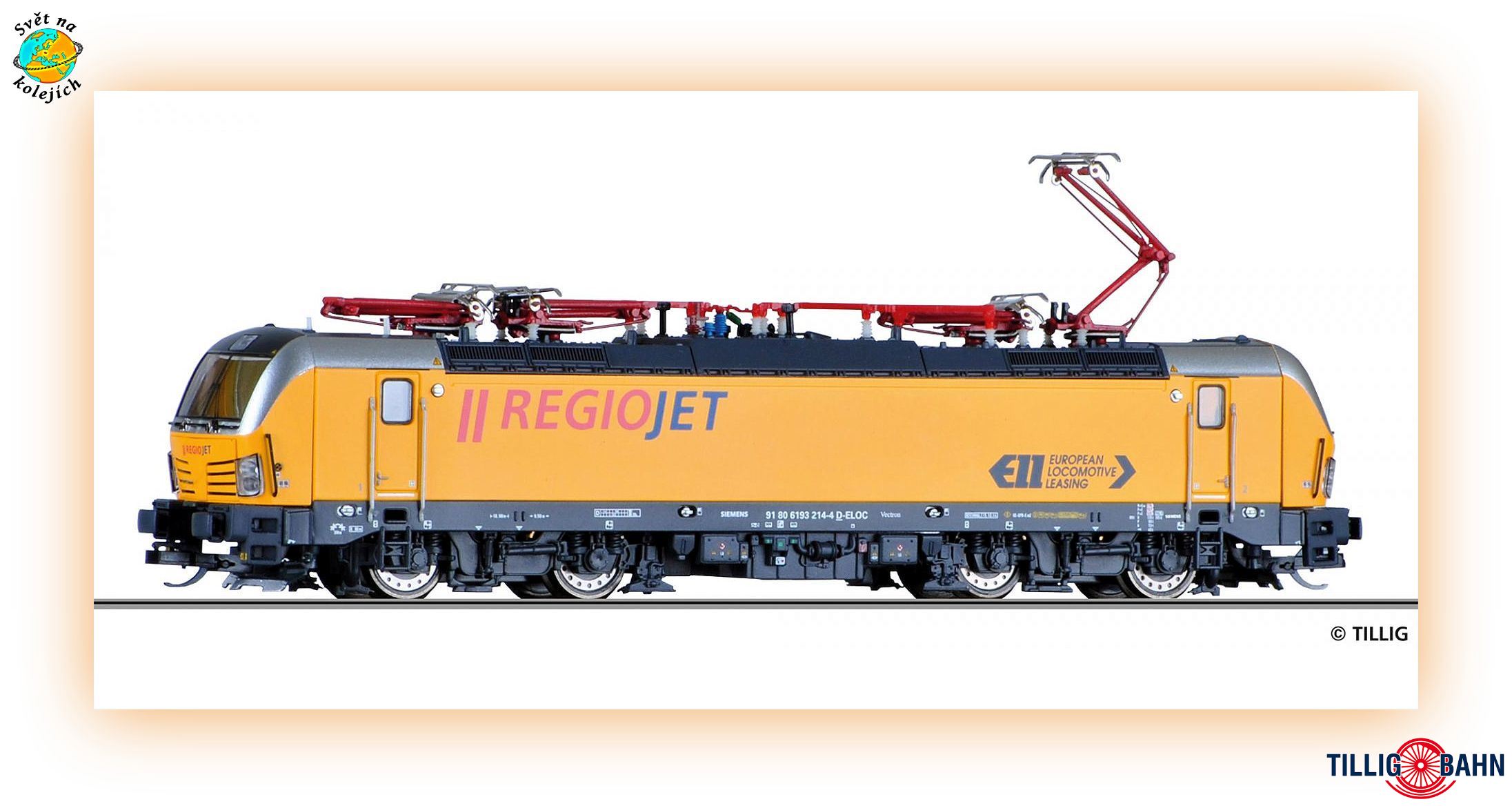 TILLIG 04821 TT - ELEKTRICKÁ LOK.BR 193 VECTRON, RegioJet