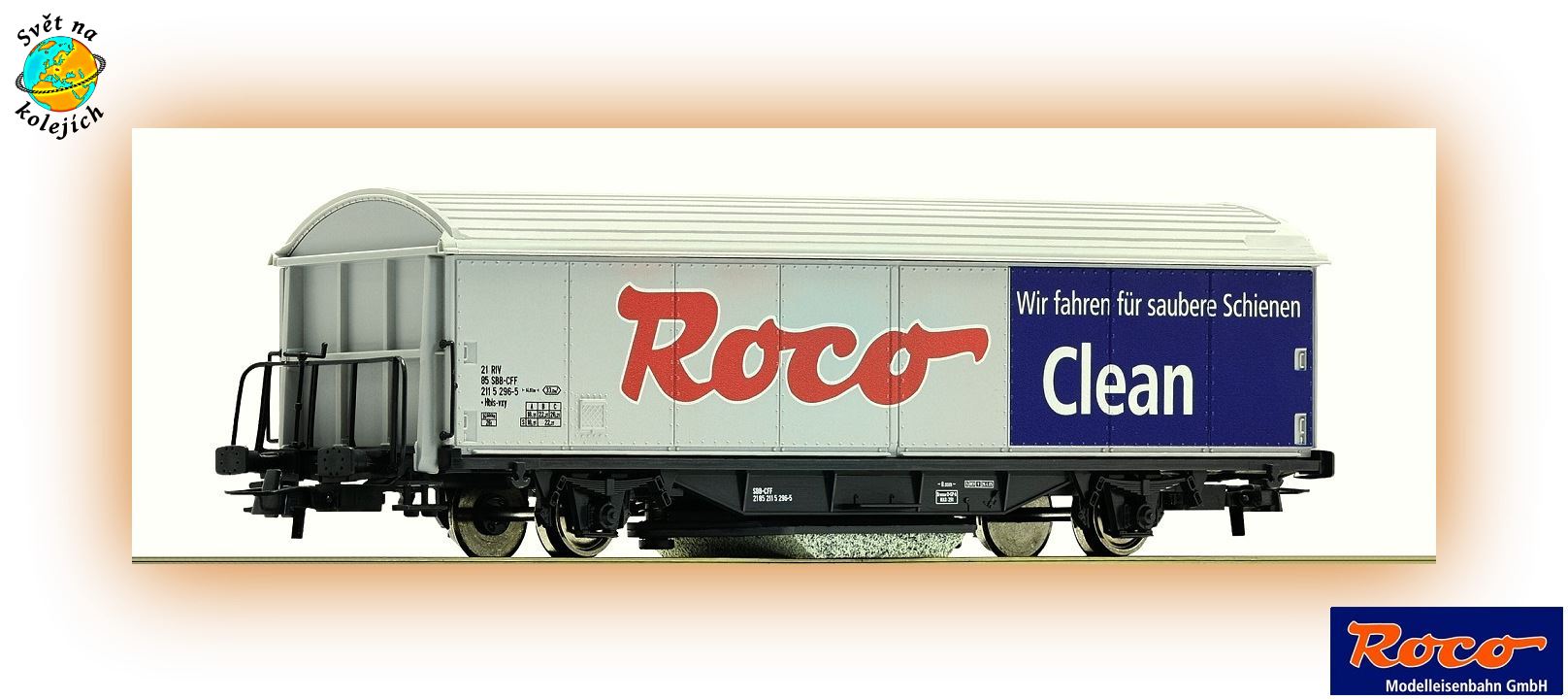 ROCO 46400 HO - ČISTICÍ VŮZ " ROCO CLEAN " 