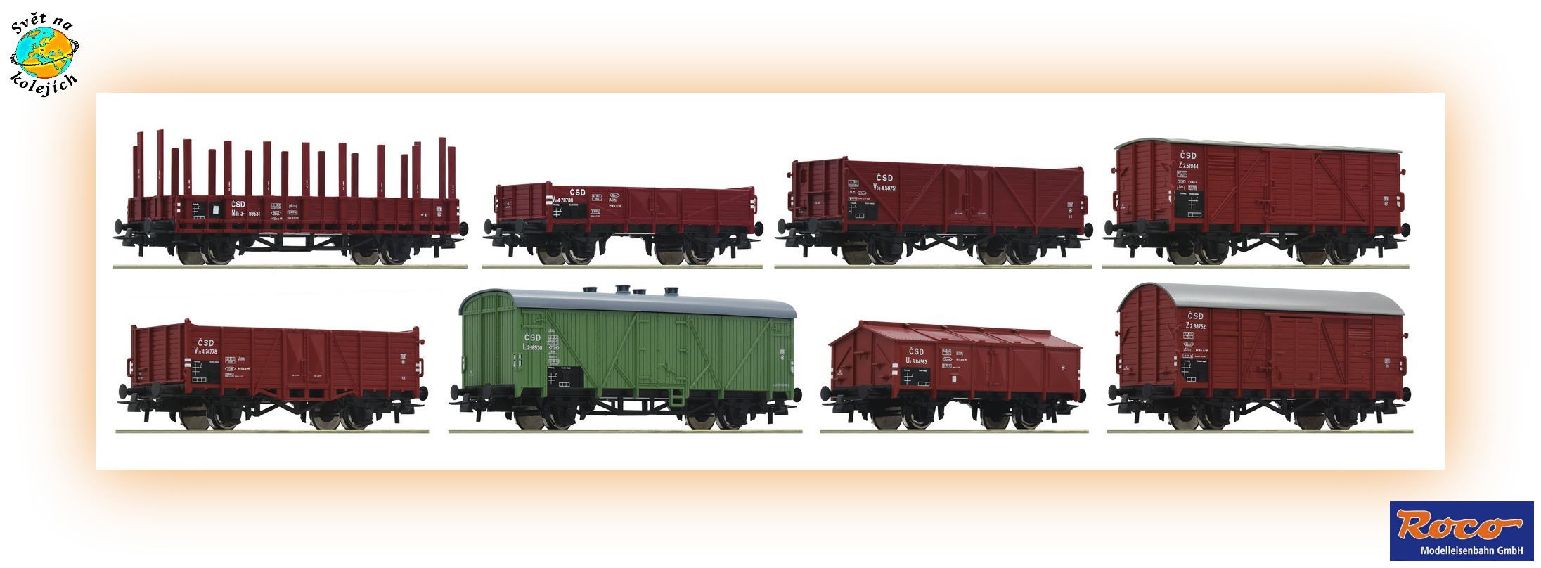 ROCO 44001 HO - SET NÁKLADNÍCH VOZŮ, ČSD 