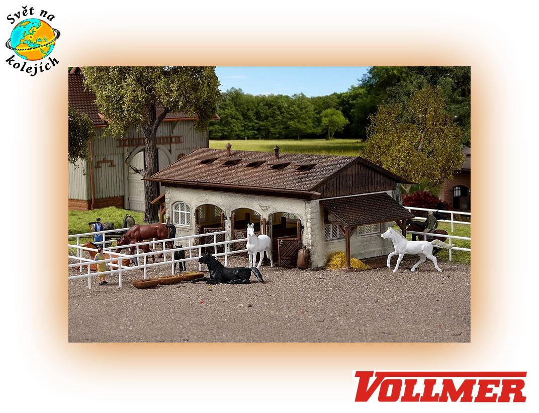 VOLLMER 43790 HO - STATEK S KOŇMI