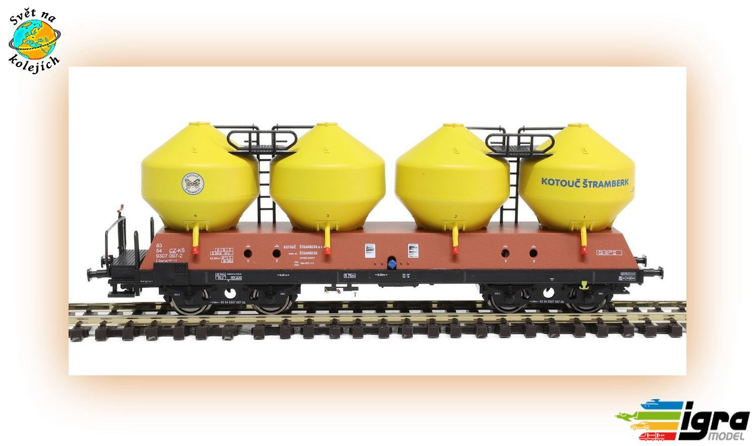 IGRA 96400018 TT - VŮZ NA SYPKÉ HMOTY Uacs/Raj "RAJKY", Kotouč Štramberk