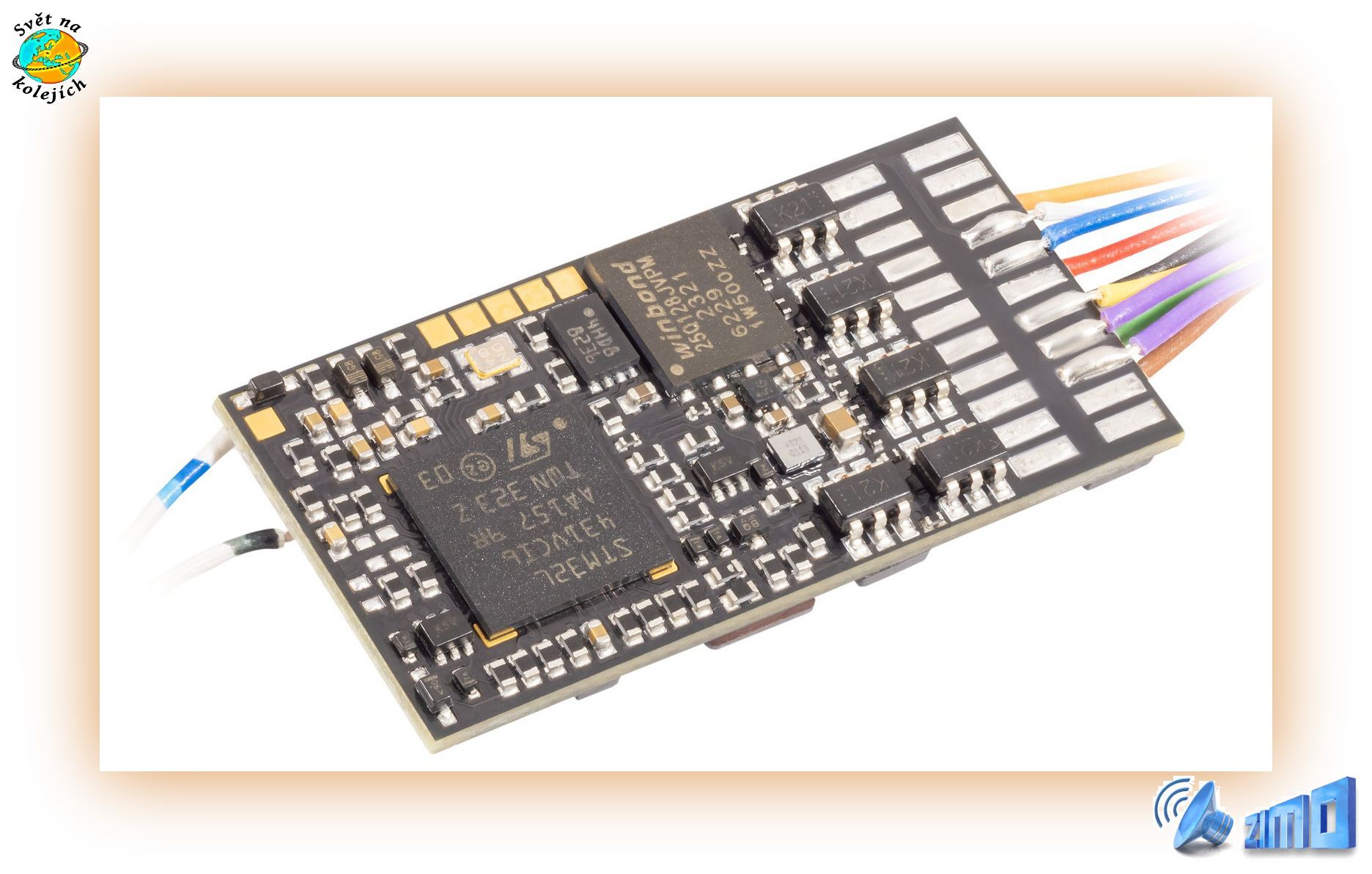 ZIMO MS450R - ZVUKOVÝ LOK. DEKODÉR ZIMO NEM652, 8-pin