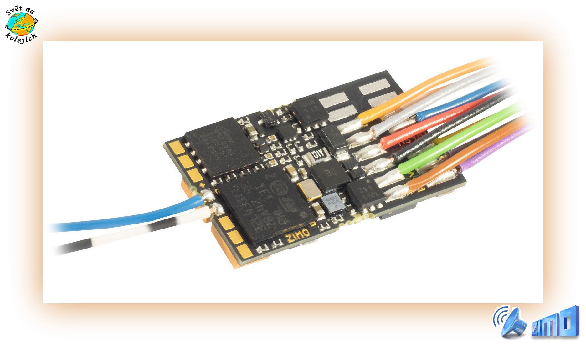 ZIMO MS481R - ZVUKOVÝ LOK. DEKODÉR ZIMO NEM652, 8-pin