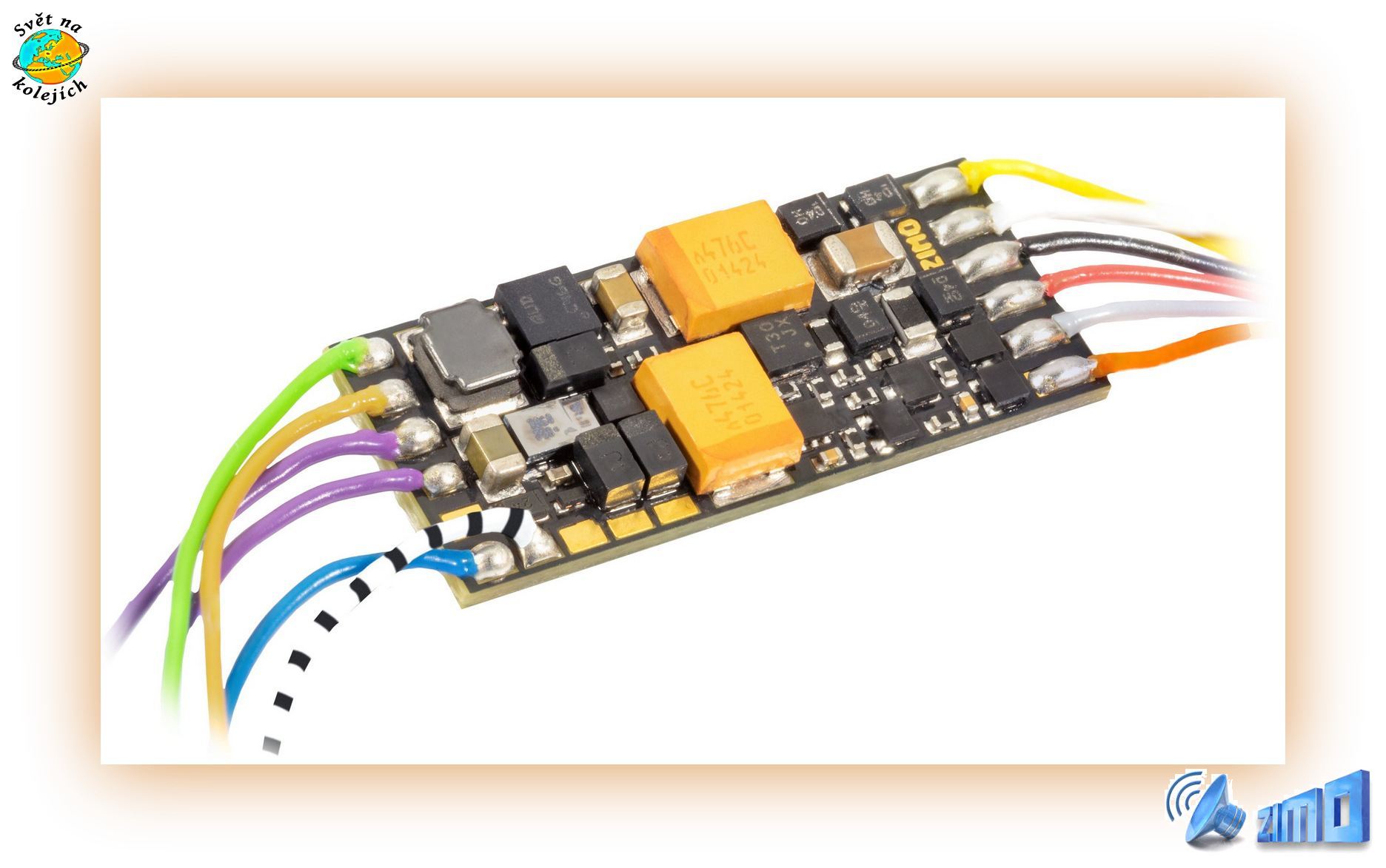 ZIMO MS491R - ZVUKOVÝ LOK. DEKODÉR ZIMO NEM652, 8-pin